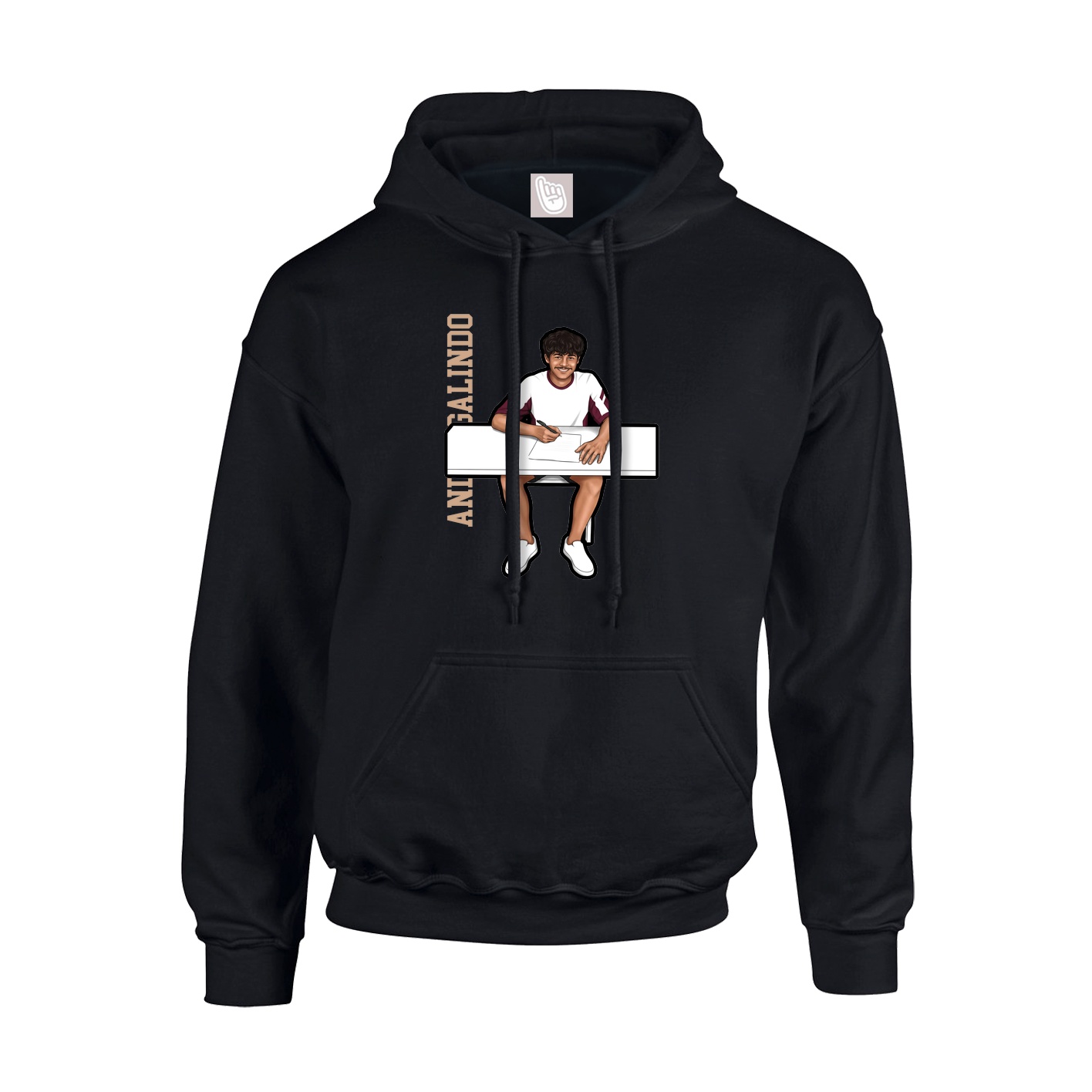Hoodie — Name Vertical in Black
