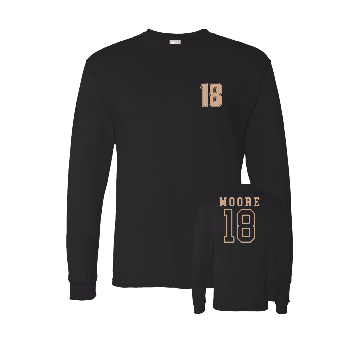 Long Sleeve Tee — Chest Back in Black