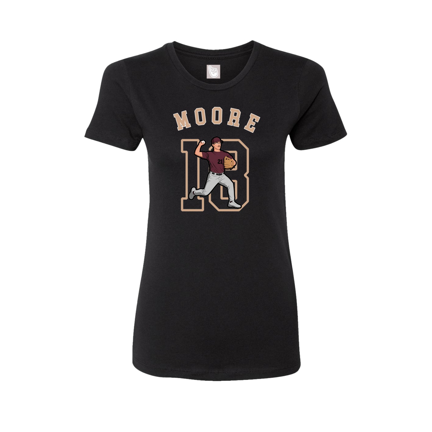 Fitted Women's Tee — Shirsey Arch in Black