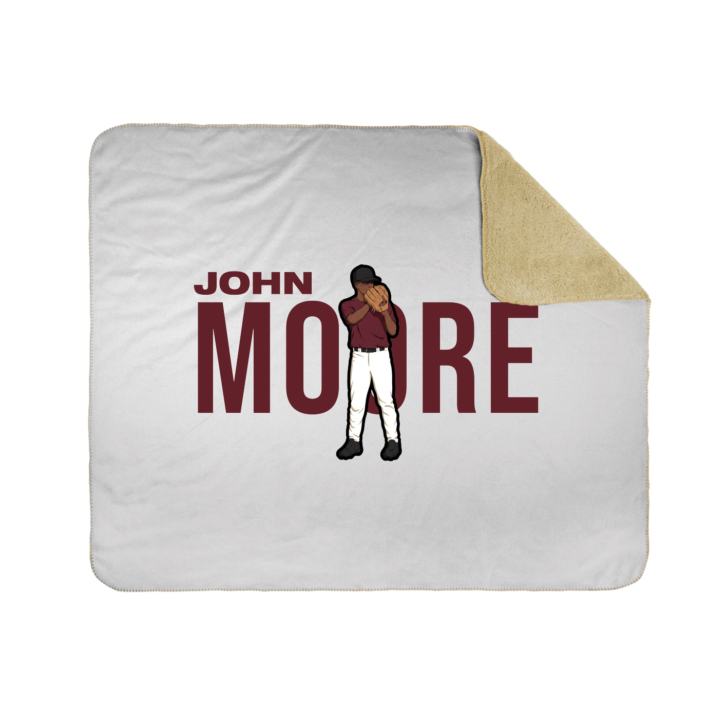 Throw Blanket — Player Name in White