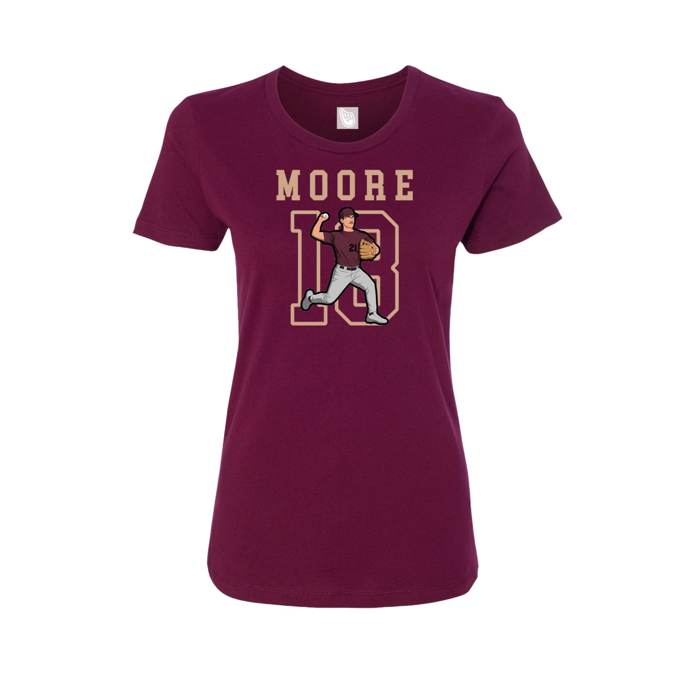 Fitted Women's Tee — Shirsey in Maroon
