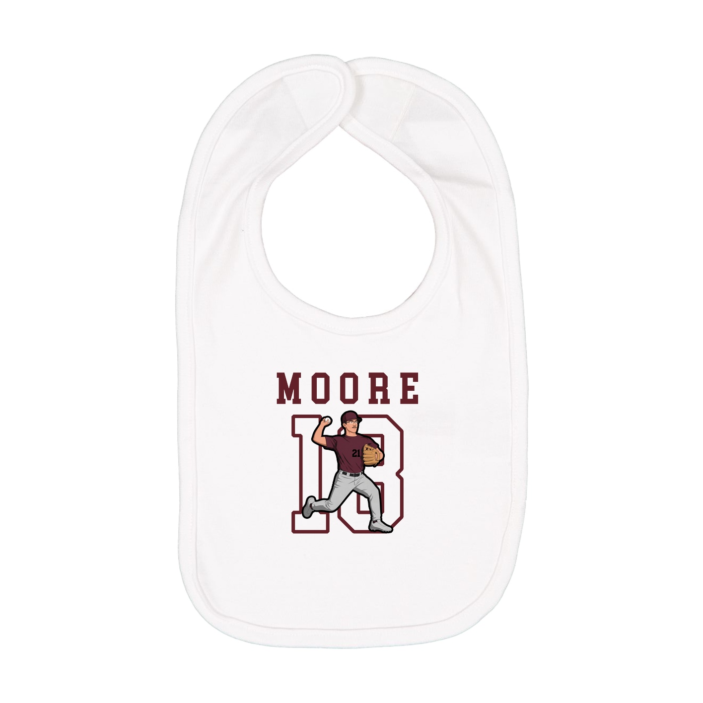 Infant Bib — Shirsey in White