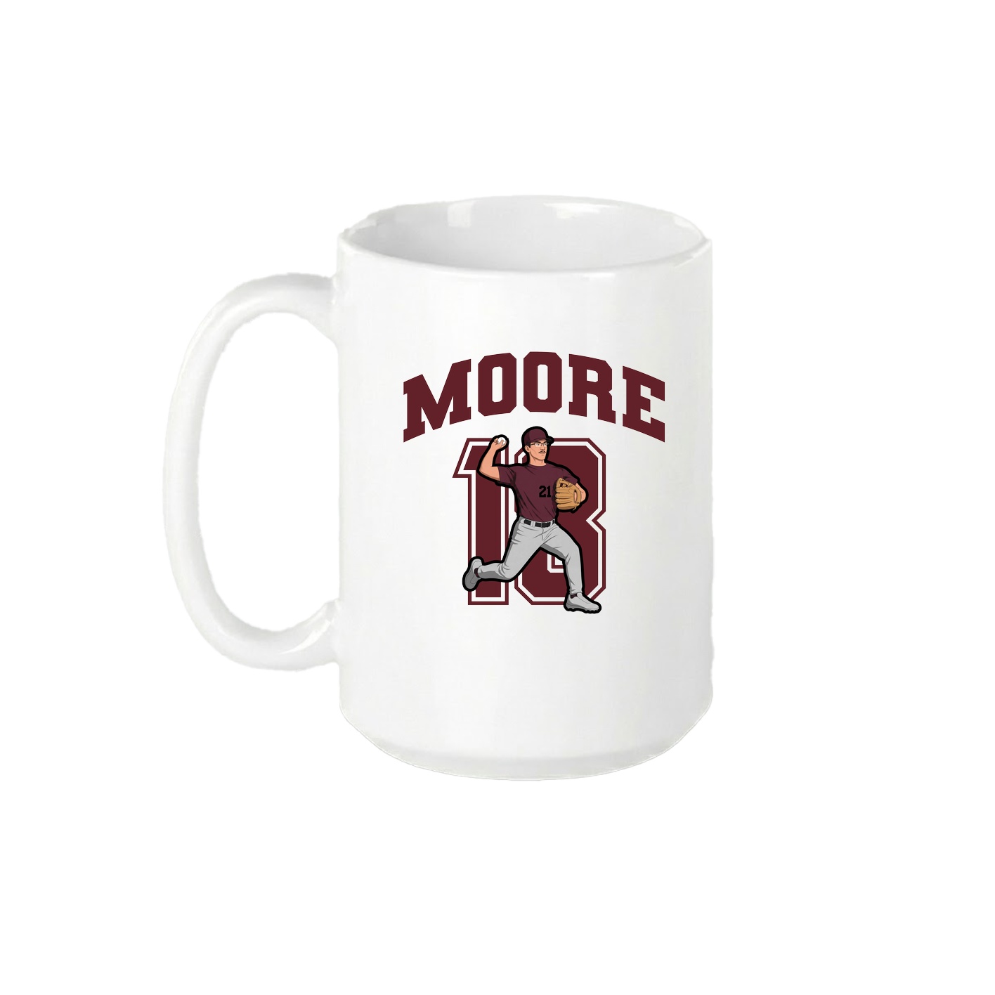 15oz Coffee Mug — Number in White
