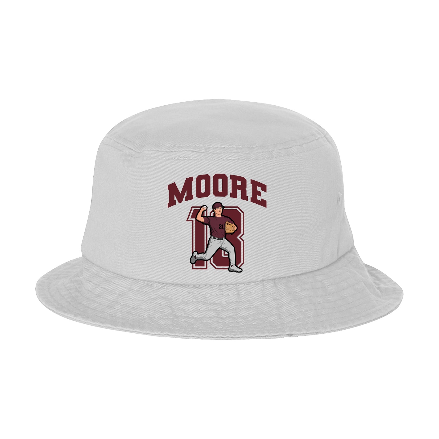Bucket Cap — Number in White