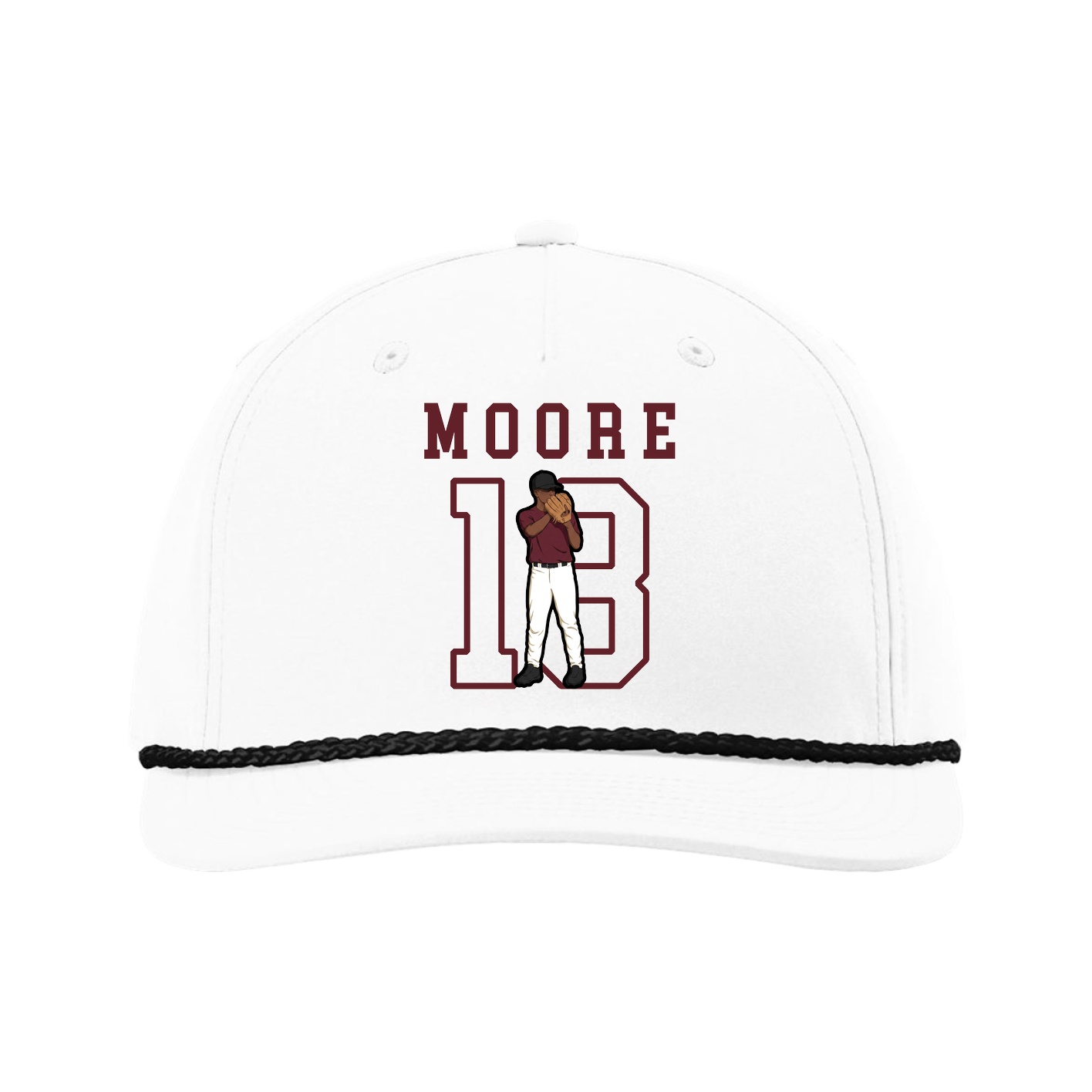 Five-Panel Classic Rope Cap — Shirsey in White