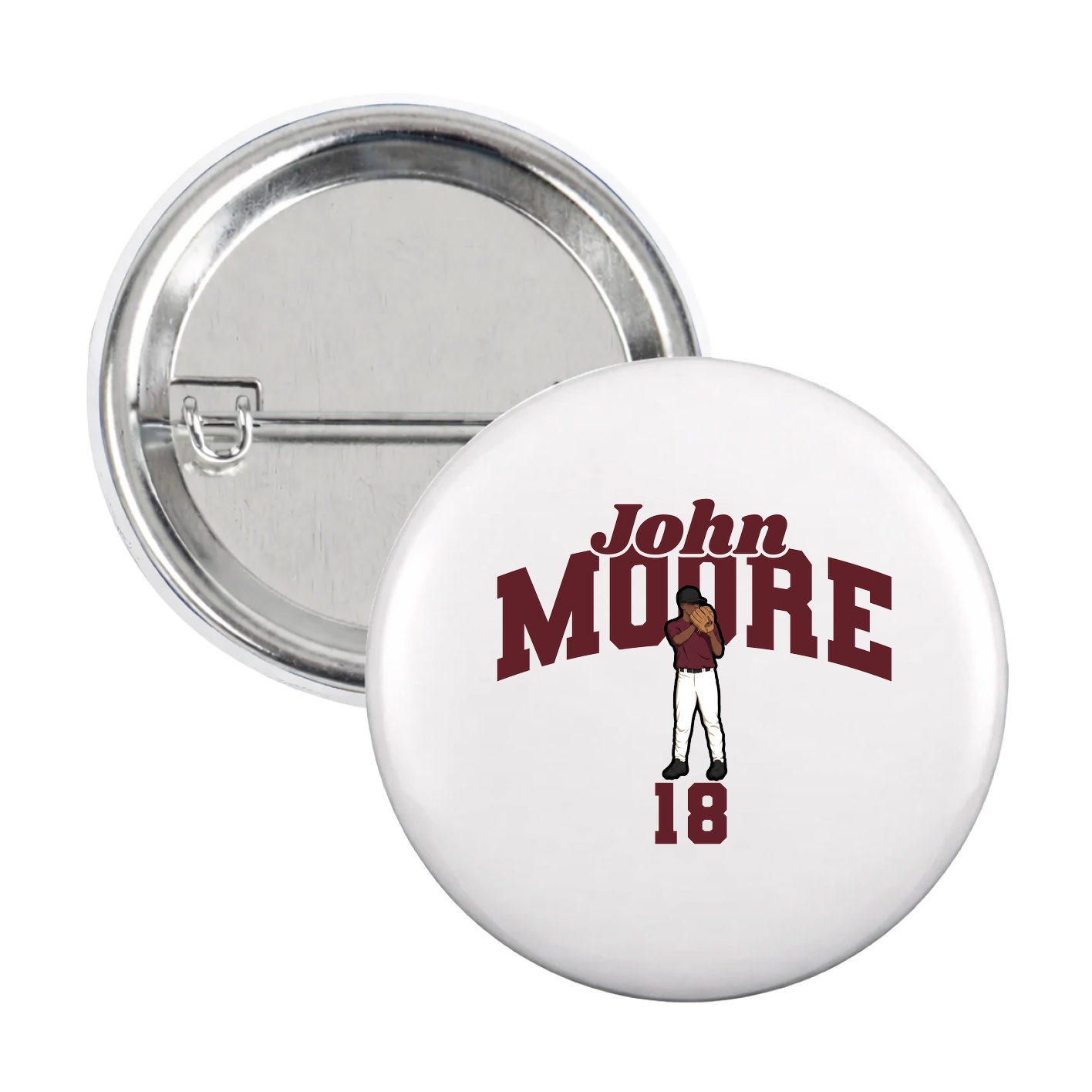 Game Day Button — Signature Arch in White