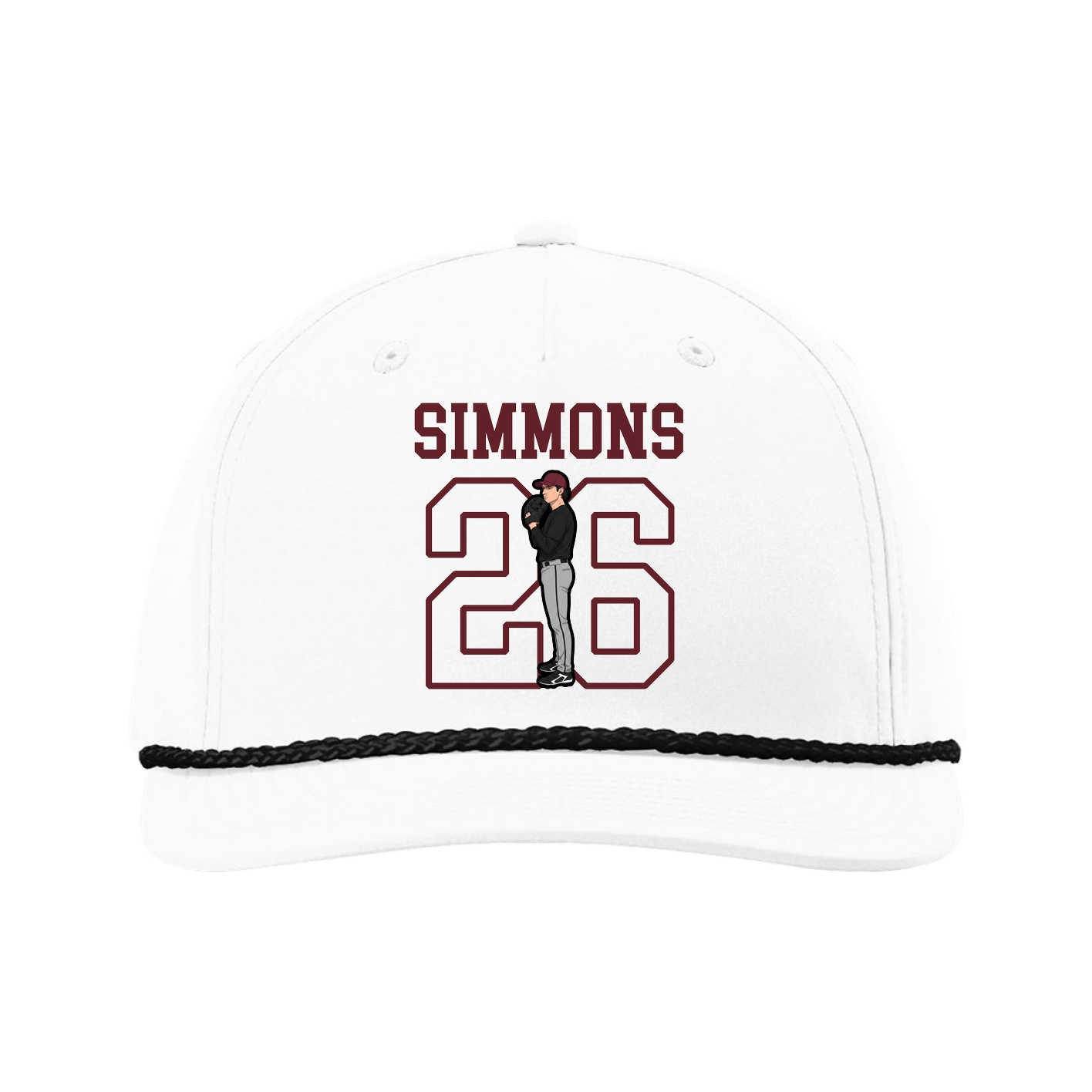 Five-Panel Classic Rope Cap — Shirsey in White