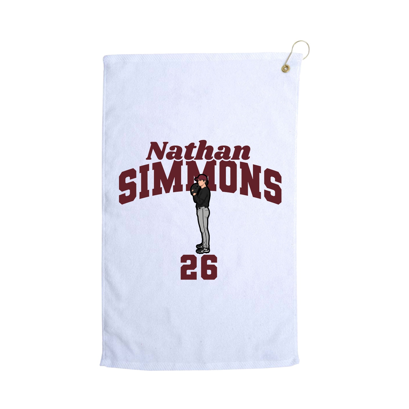 Golf Towel — Signature Arch in White