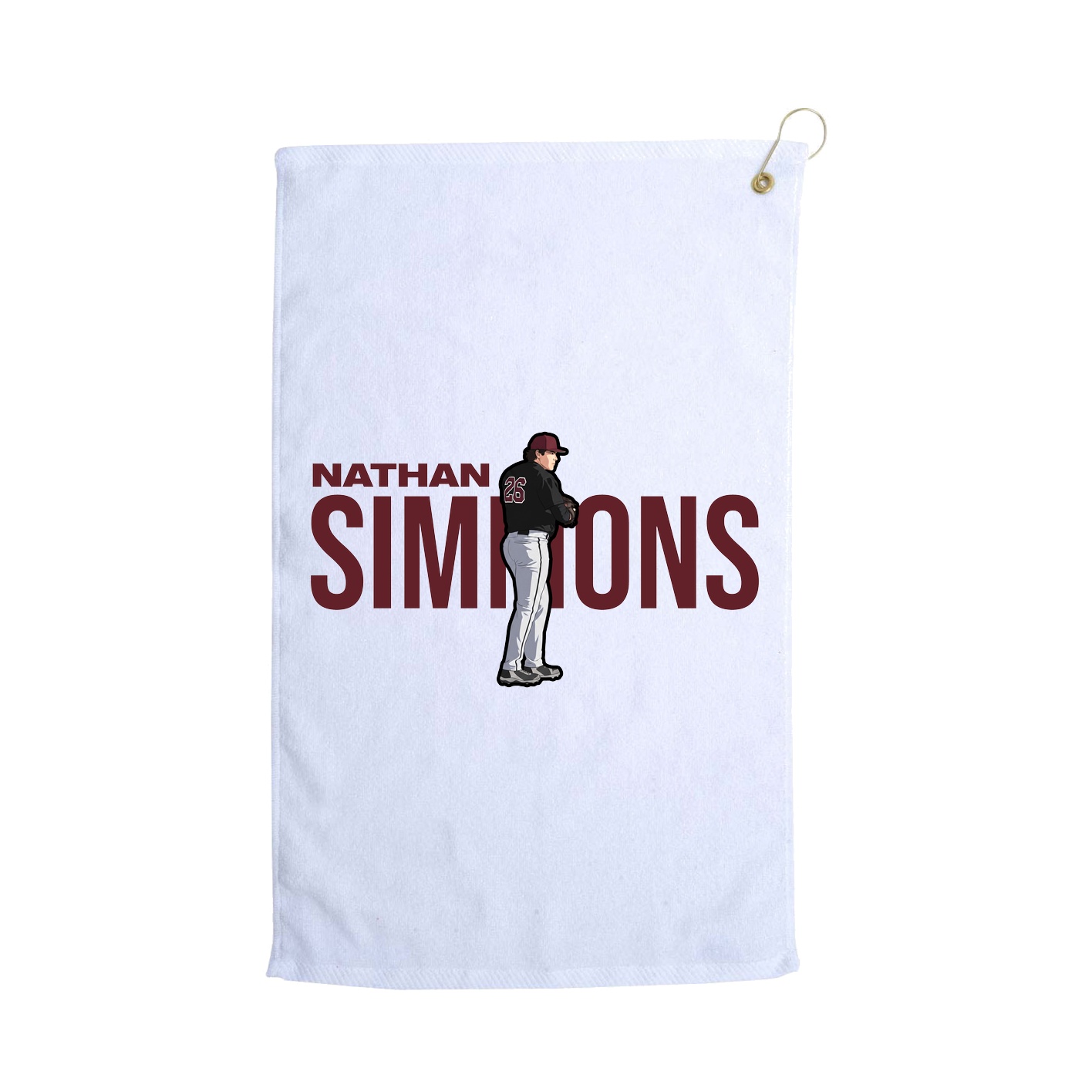Golf Towel — Player Name in White