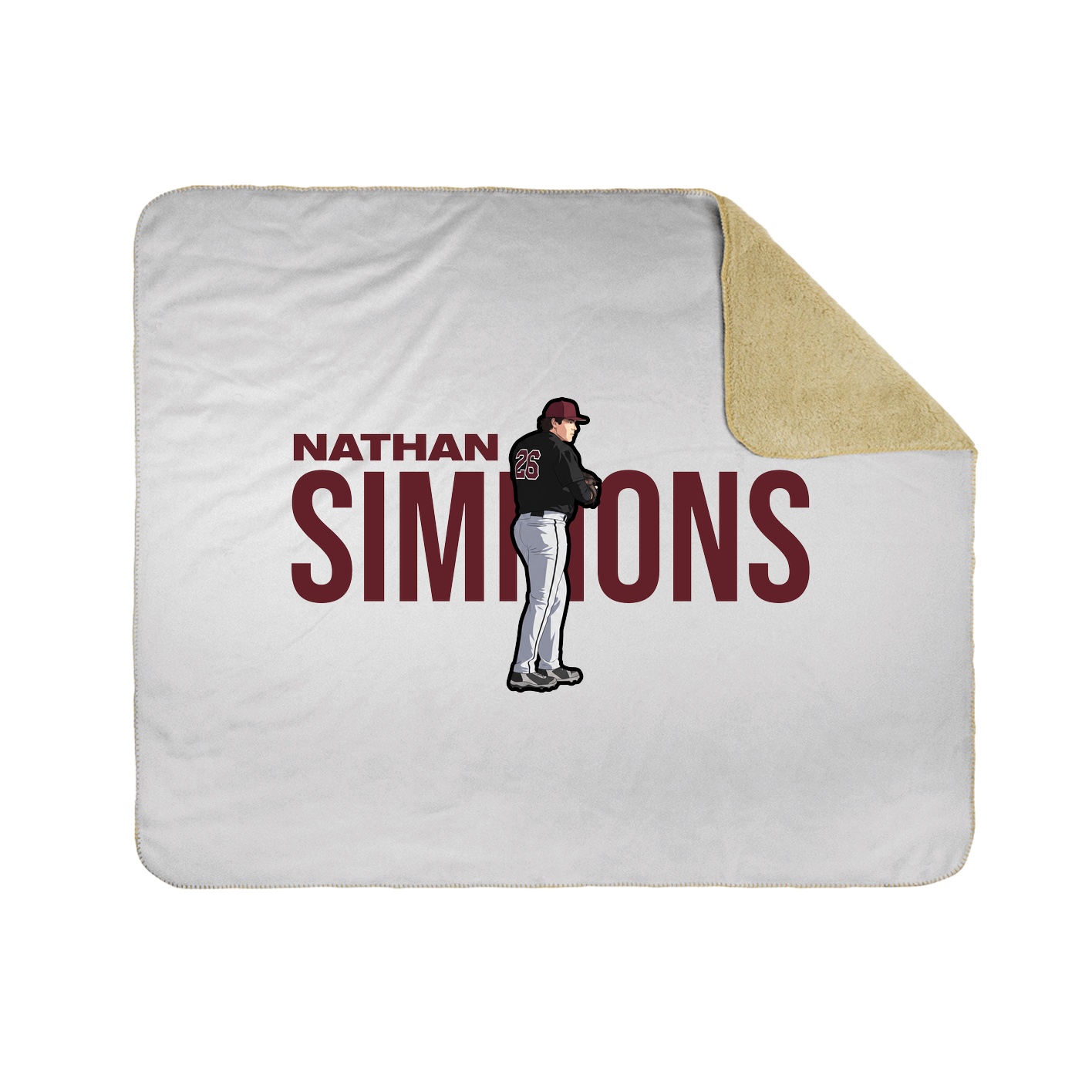 Throw Blanket — Player Name in White