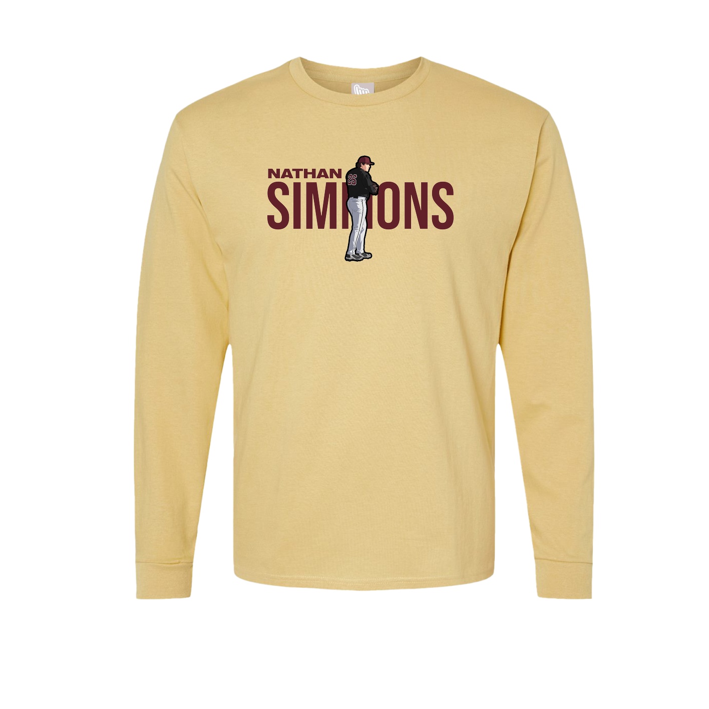 Long Sleeve Tee — Player Name in Vegas Gold