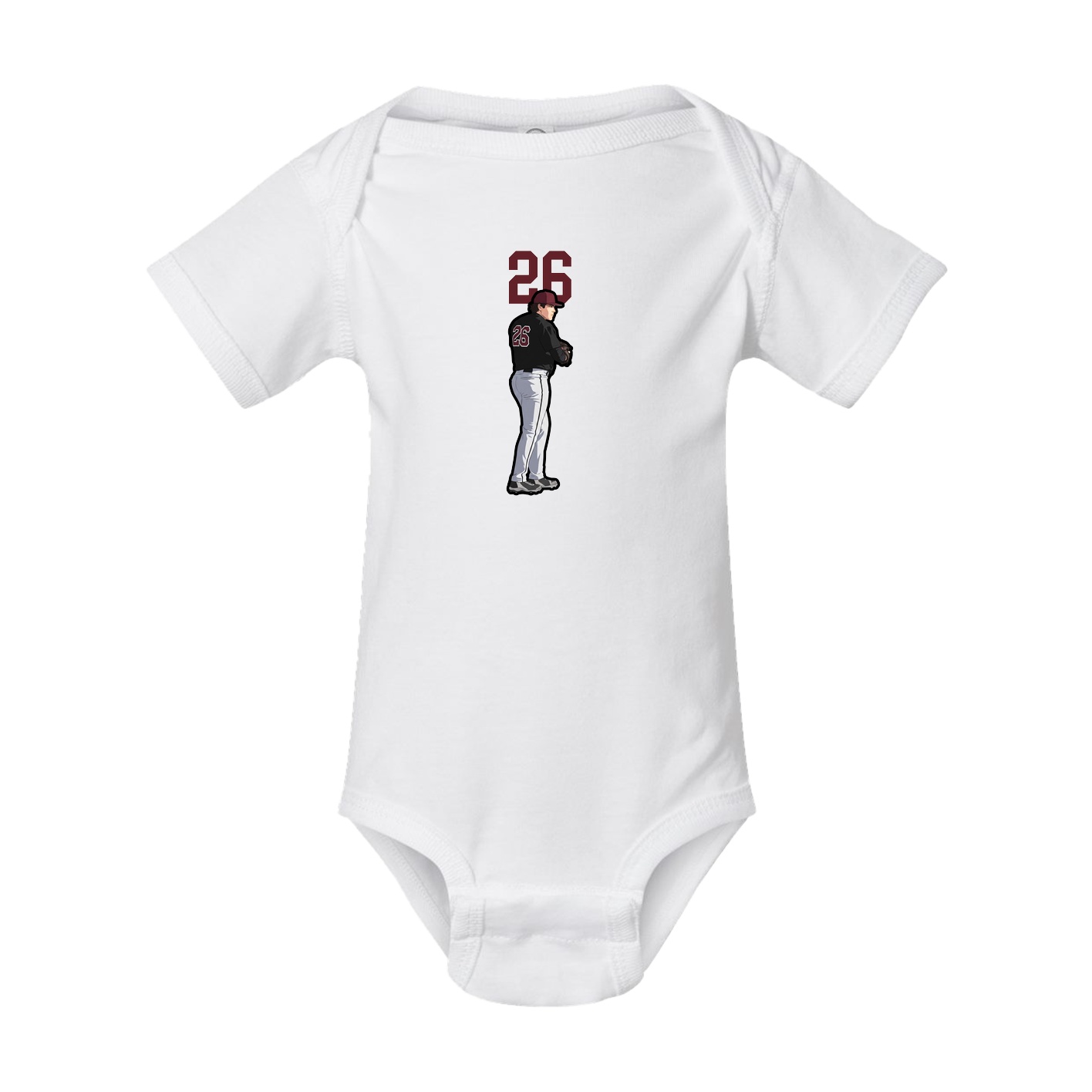 Baby Onesie — Number Top in White