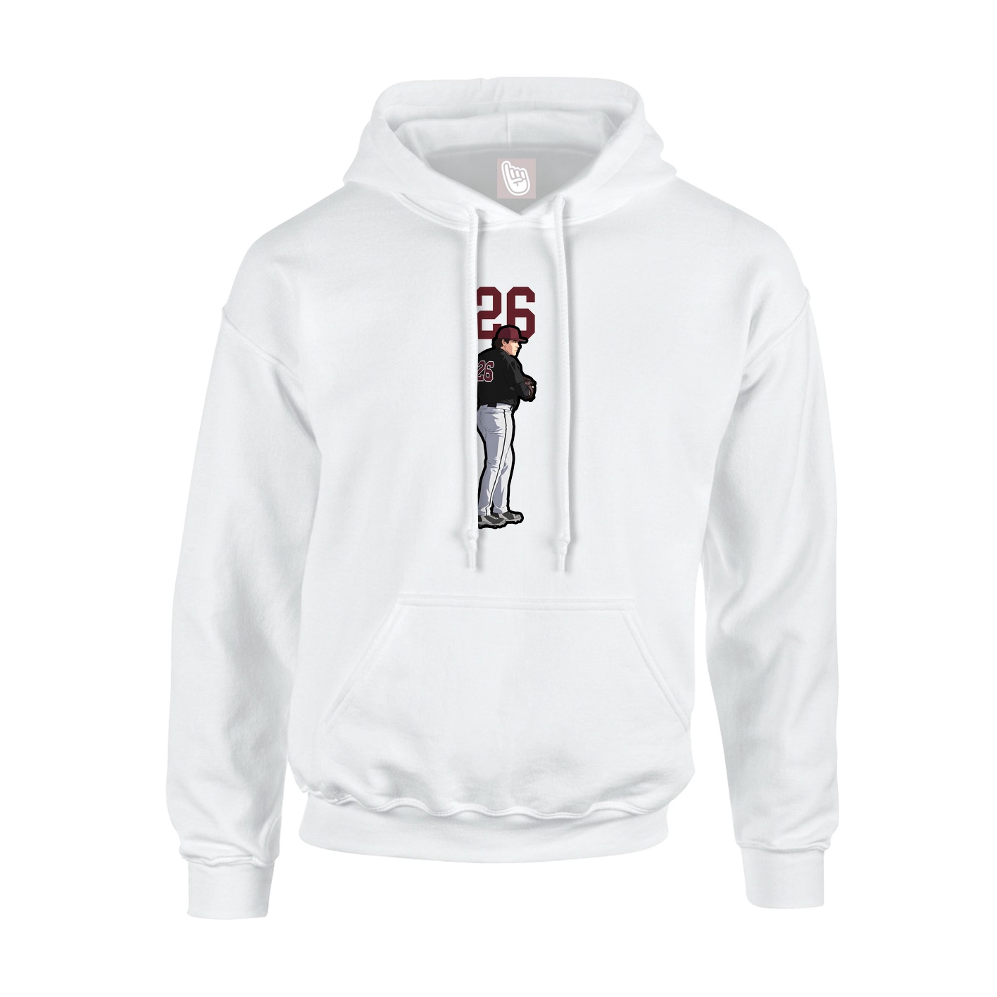 Hoodie — Number Top in White