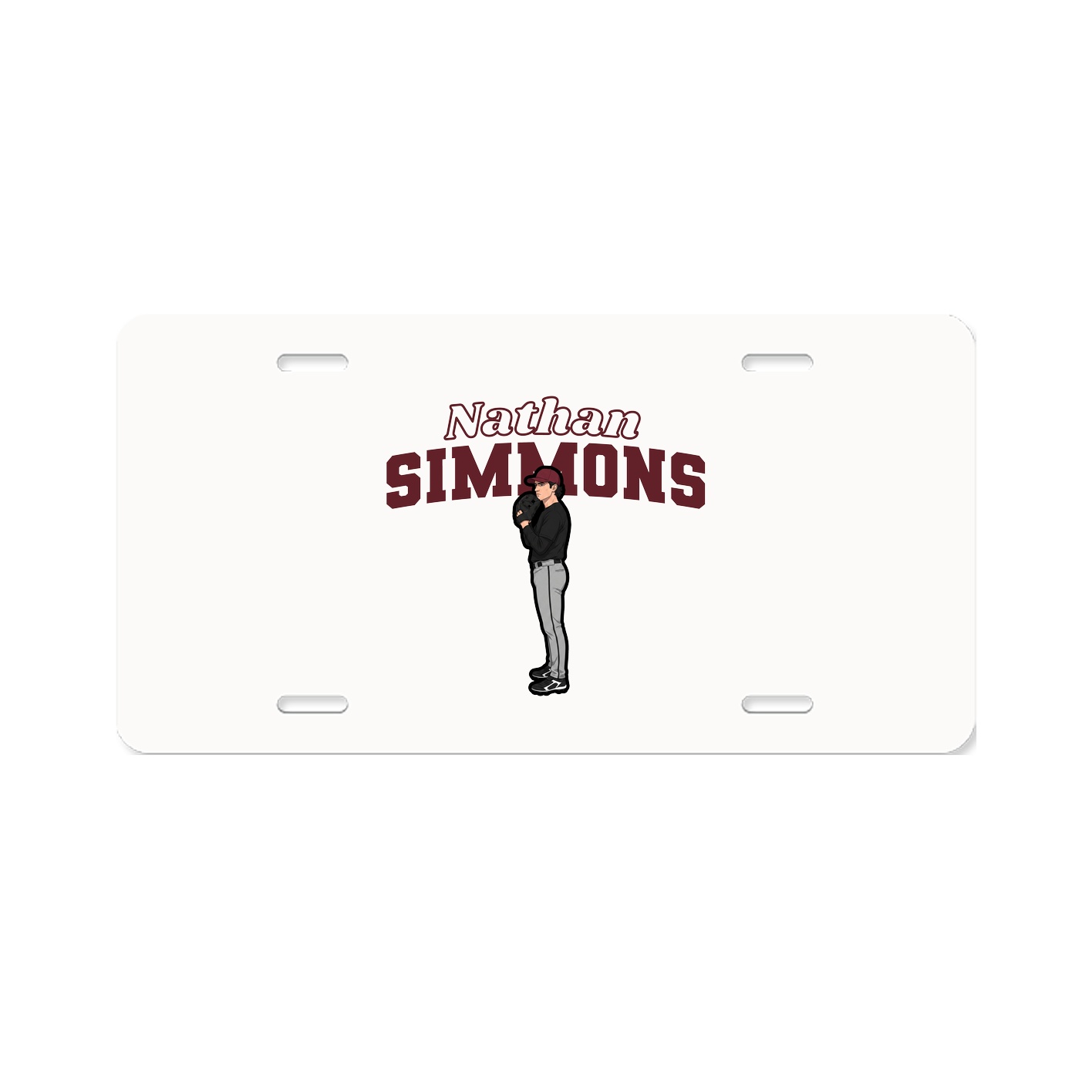 License Plate — Name Arch in Classic