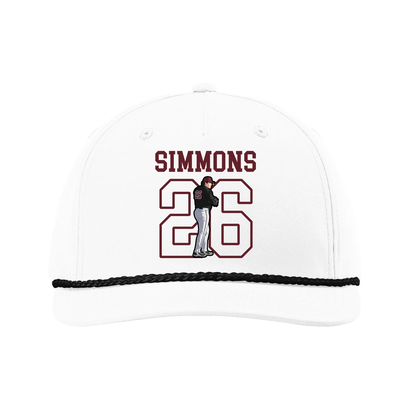 Five-Panel Classic Rope Cap — Shirsey in White