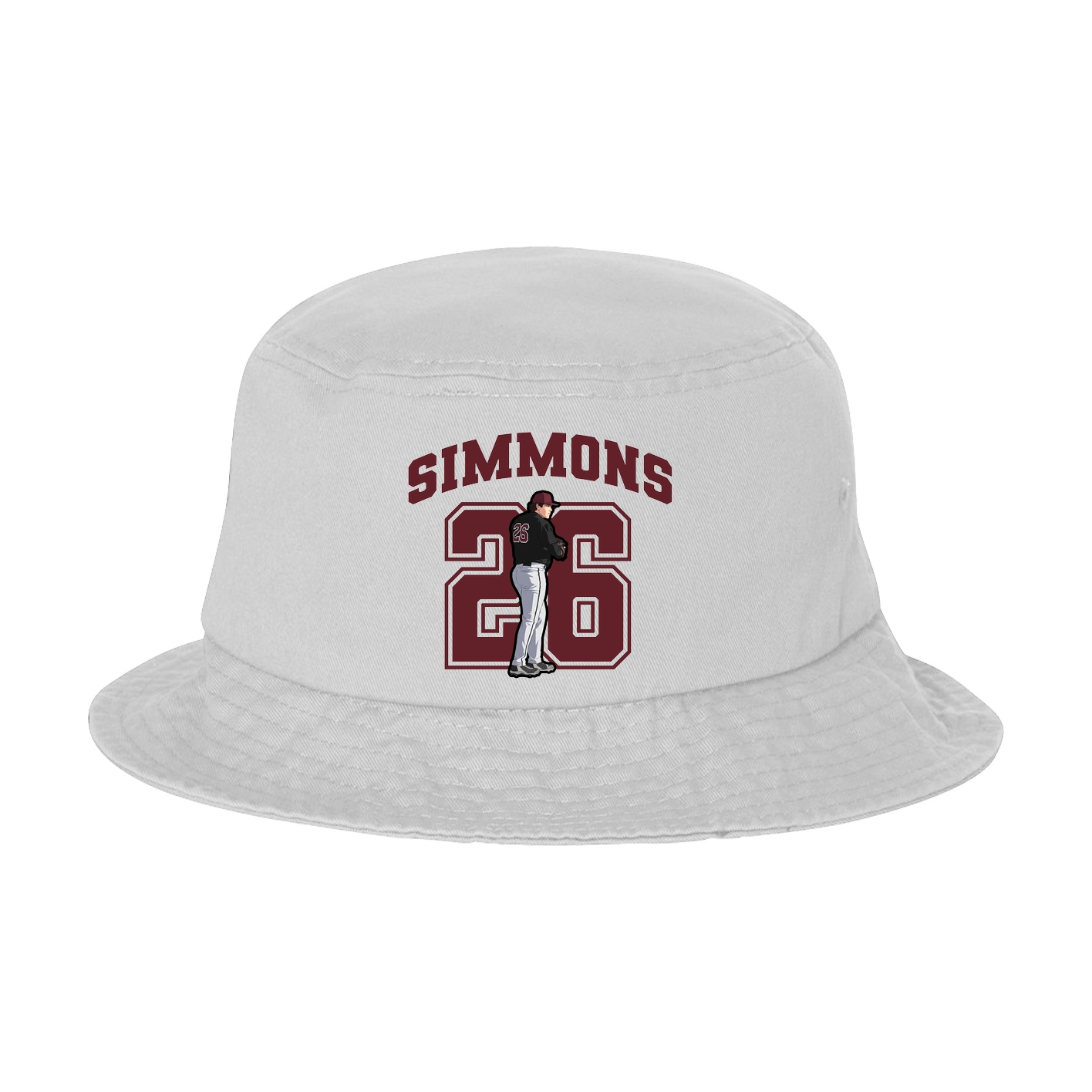 Bucket Cap — Number in White