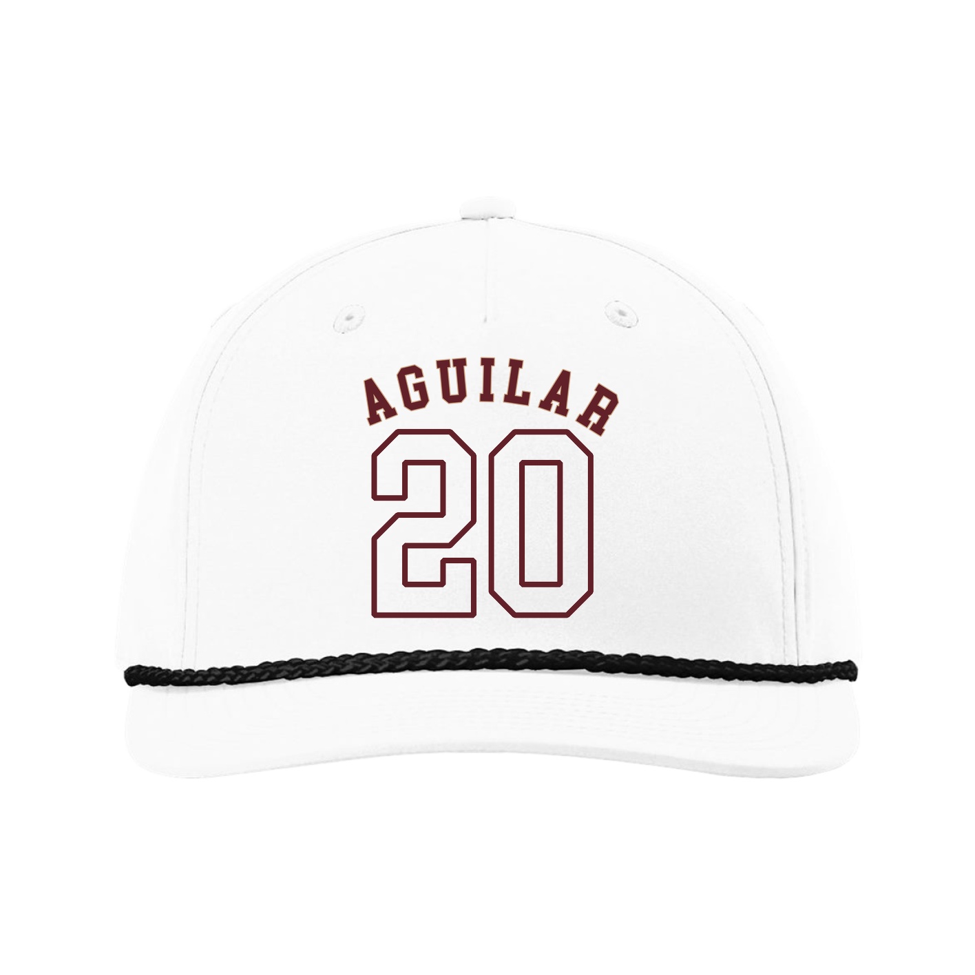 Five-Panel Classic Rope Cap — Shirsey Arch in White