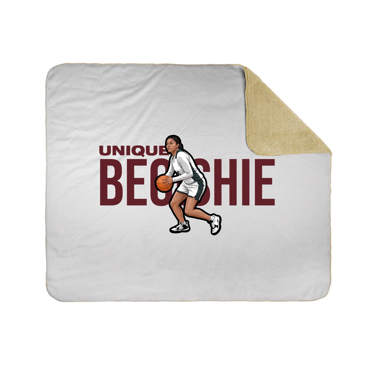 Throw Blanket — Player Name in White