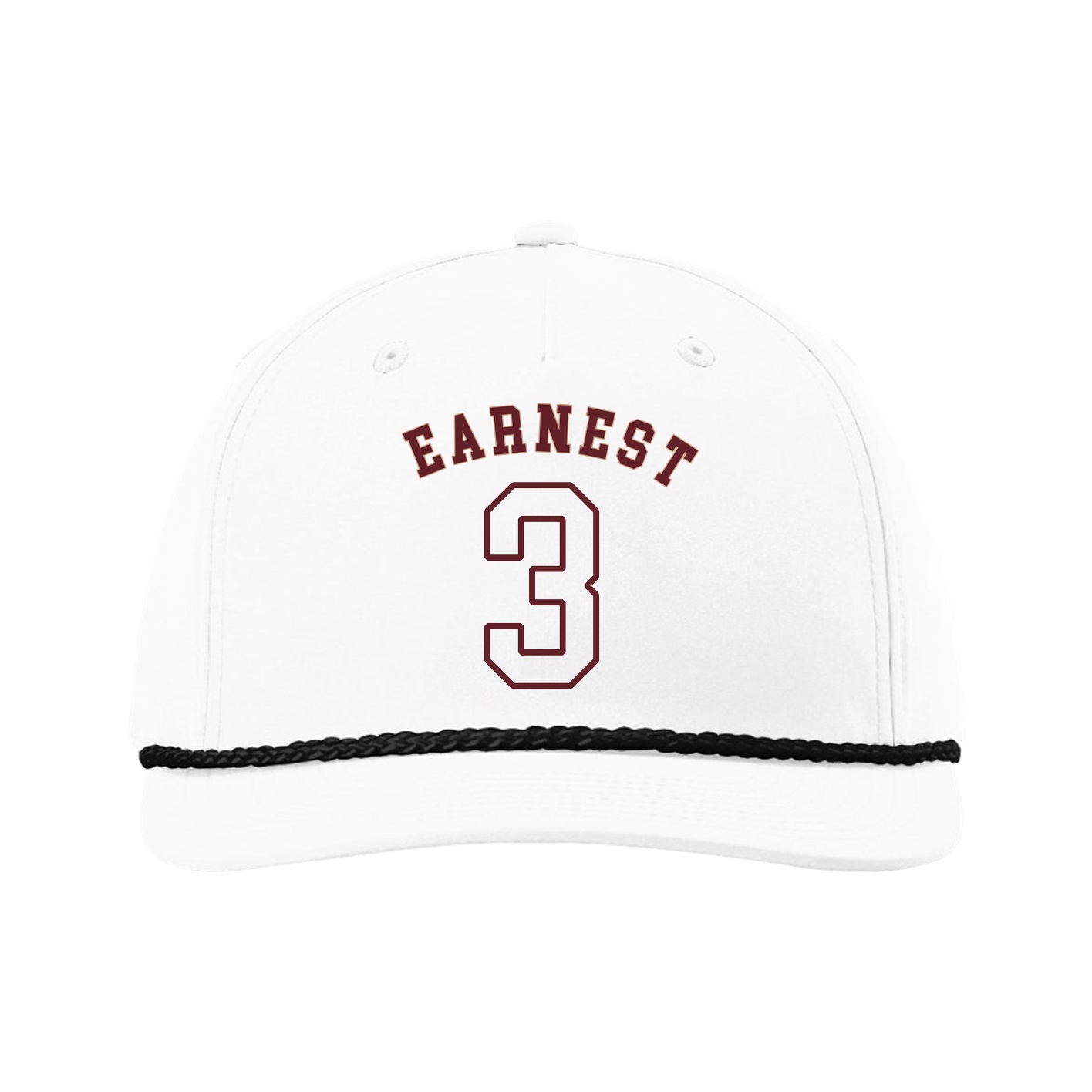 Five-Panel Classic Rope Cap — Shirsey Arch in White