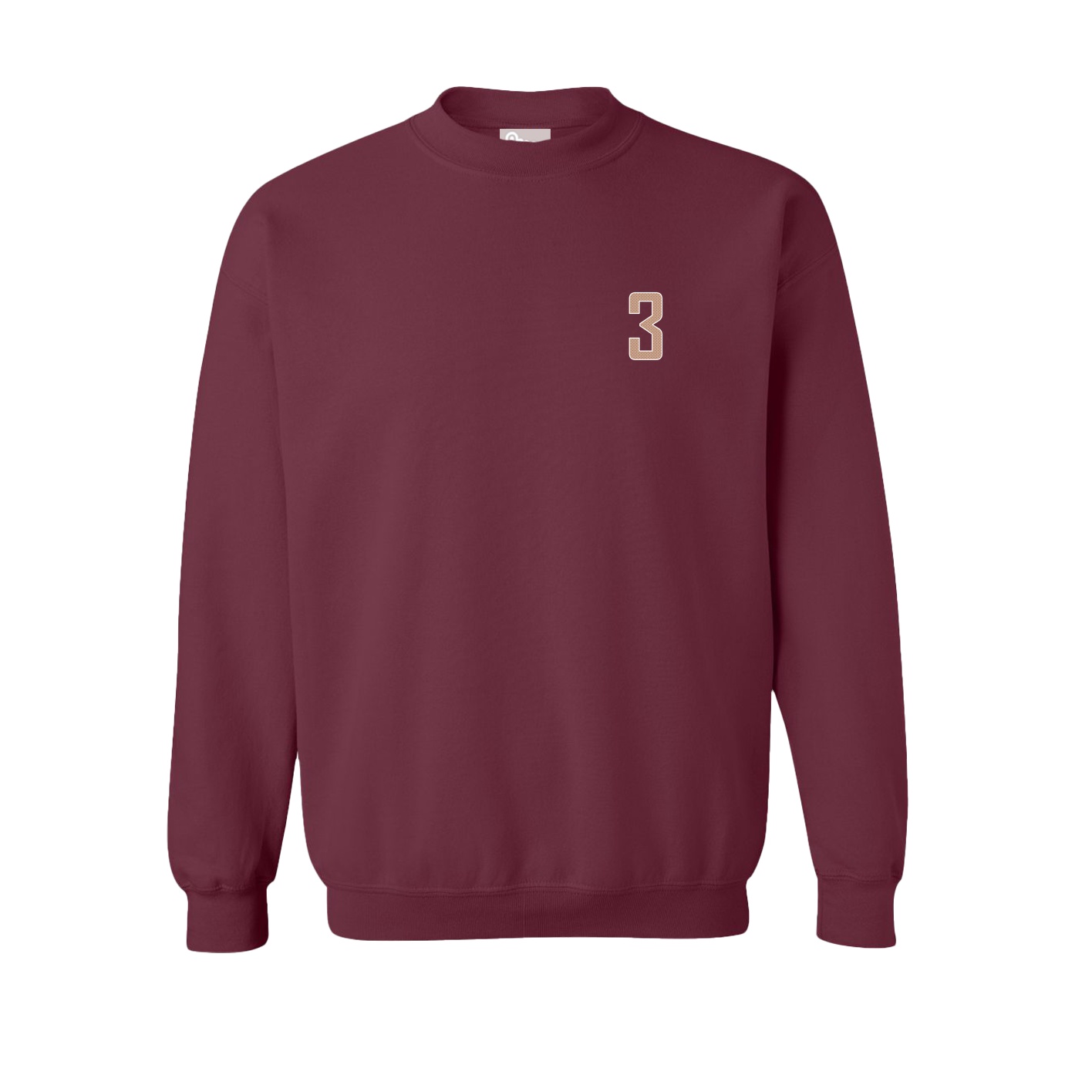 Fleece Crew — Front Shirsy in Maroon