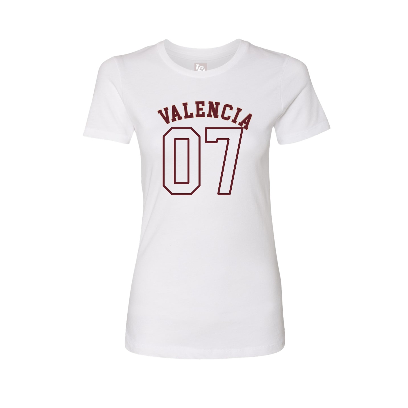 Fitted Women's Tee — Shirsey Arch in White