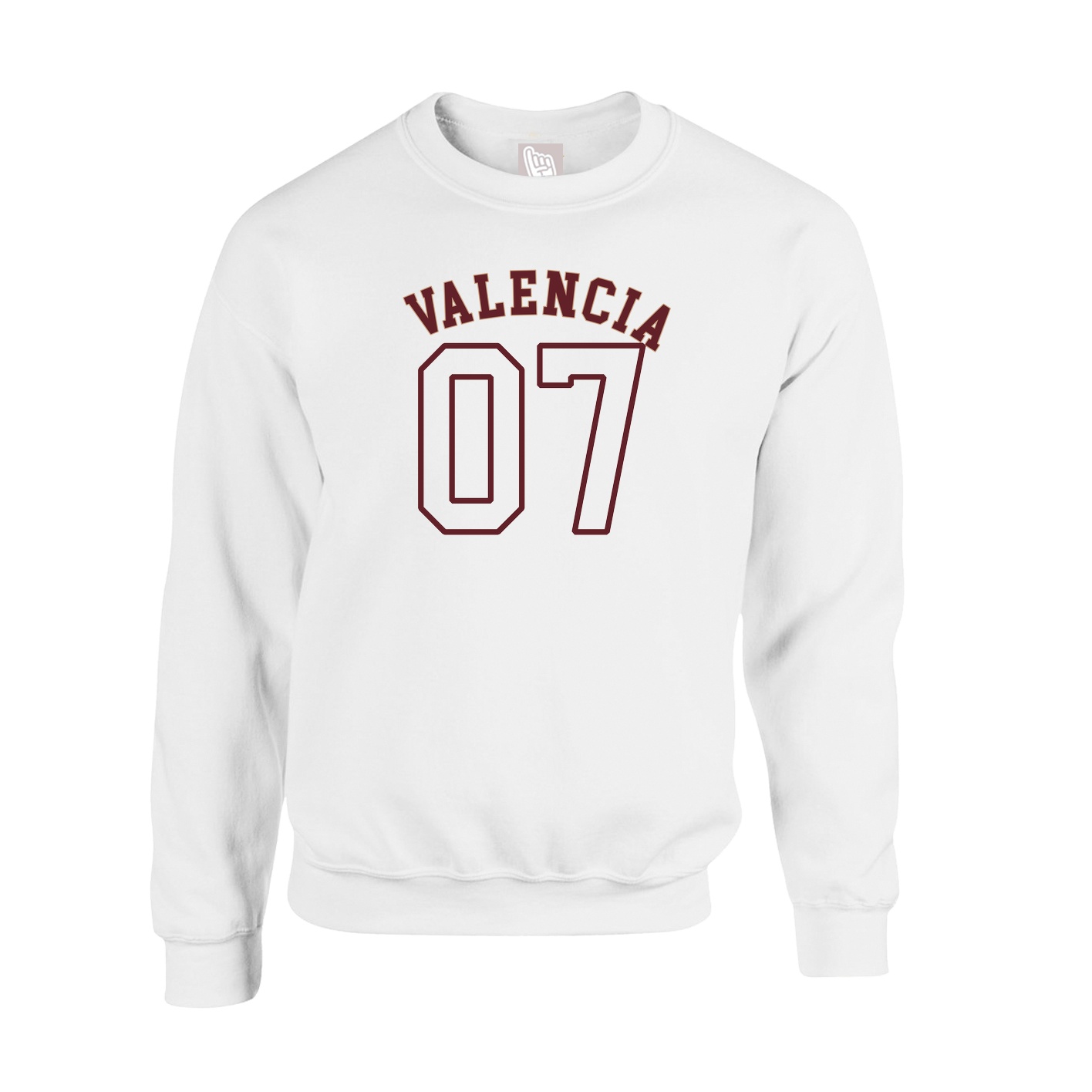 Fleece Crew — Shirsey Arch in White