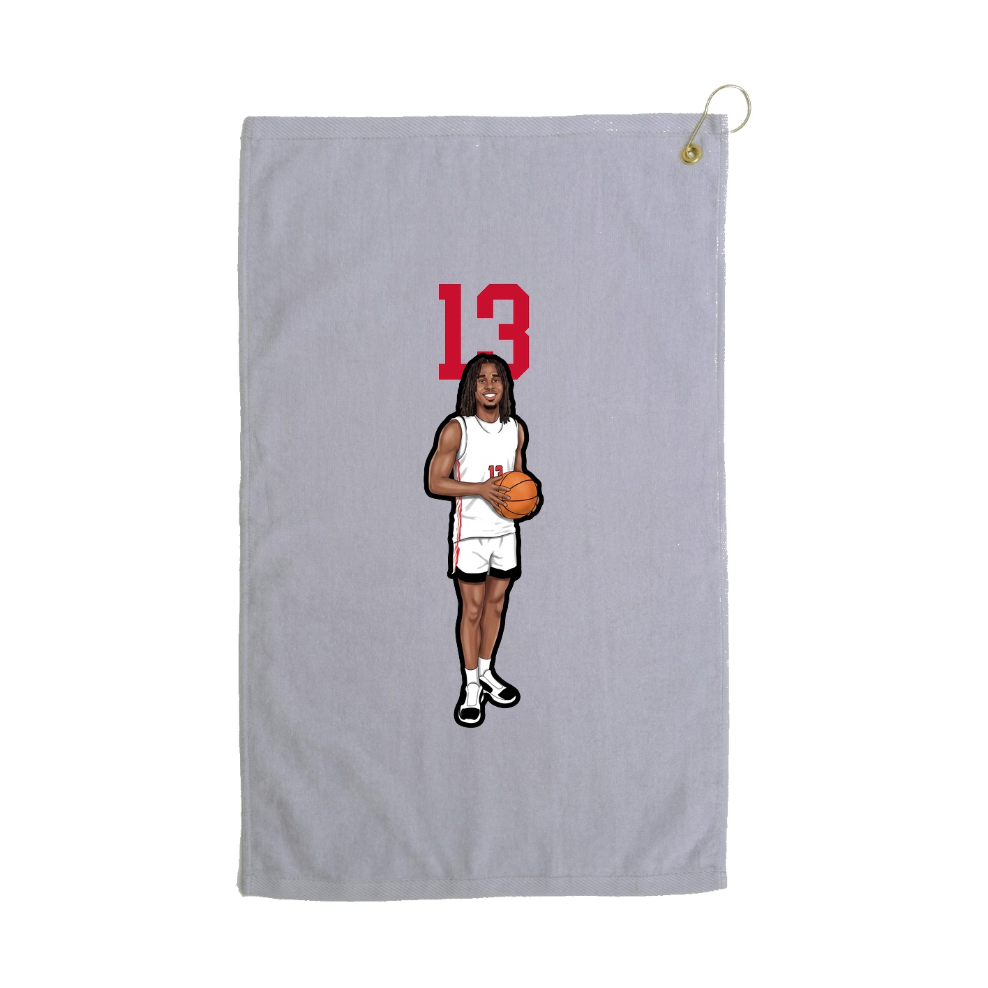 Golf Towel — Number Top in Grey
