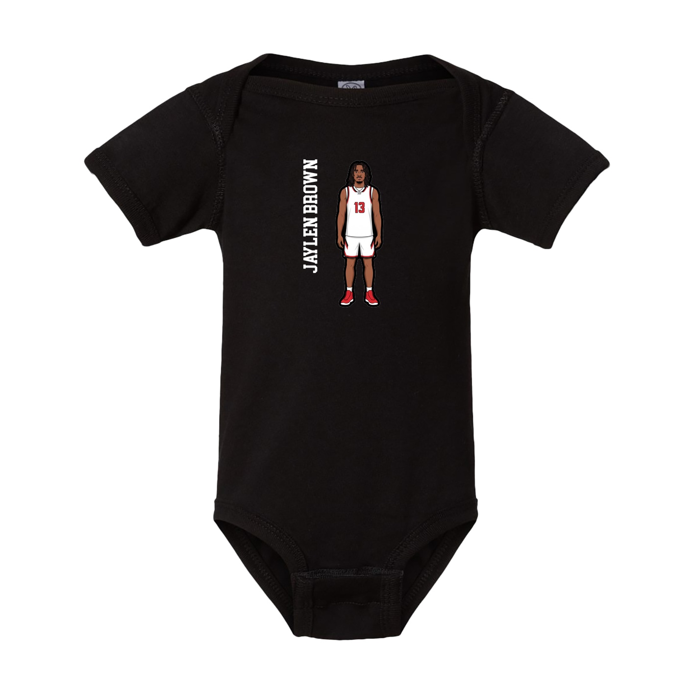 Baby Onesie — Name Vertical in Black