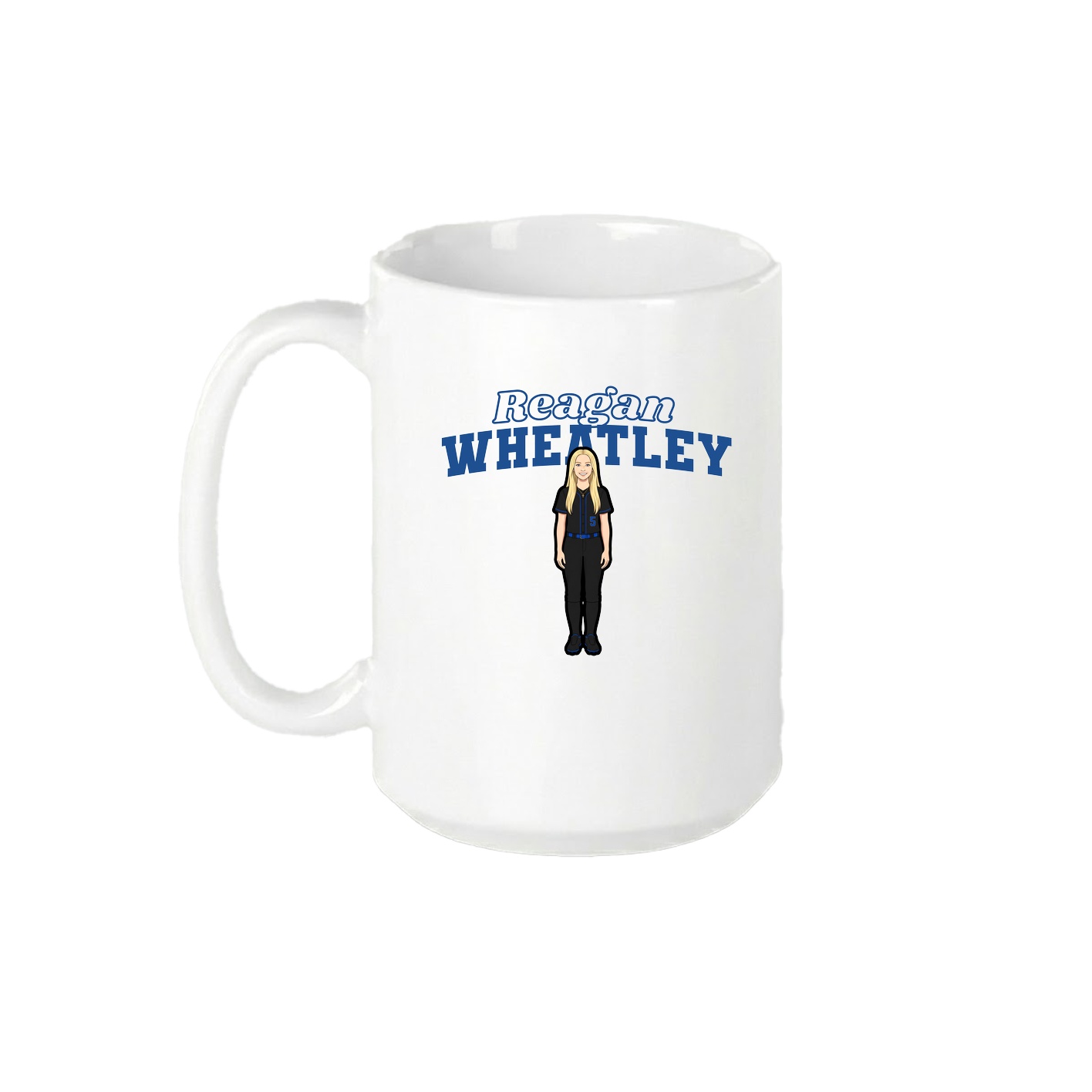 15oz Coffee Mug — Name Arch in White