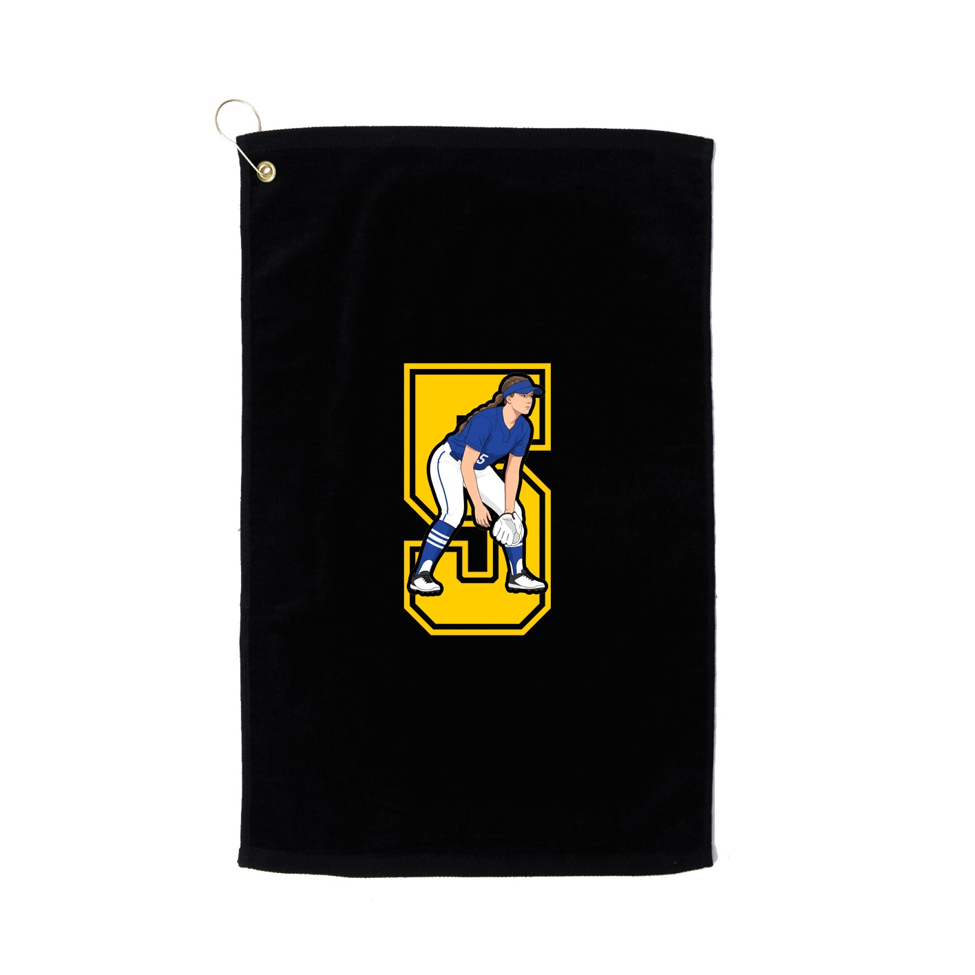 Golf Towel — Number in Black