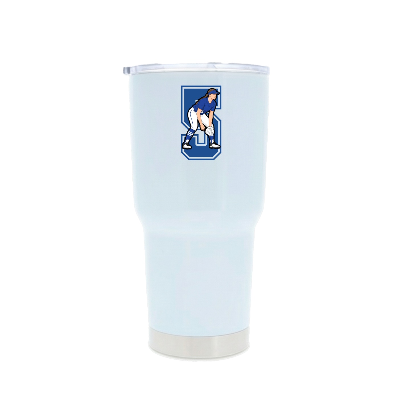 30oz Stainless Steel Tumbler — Number in White