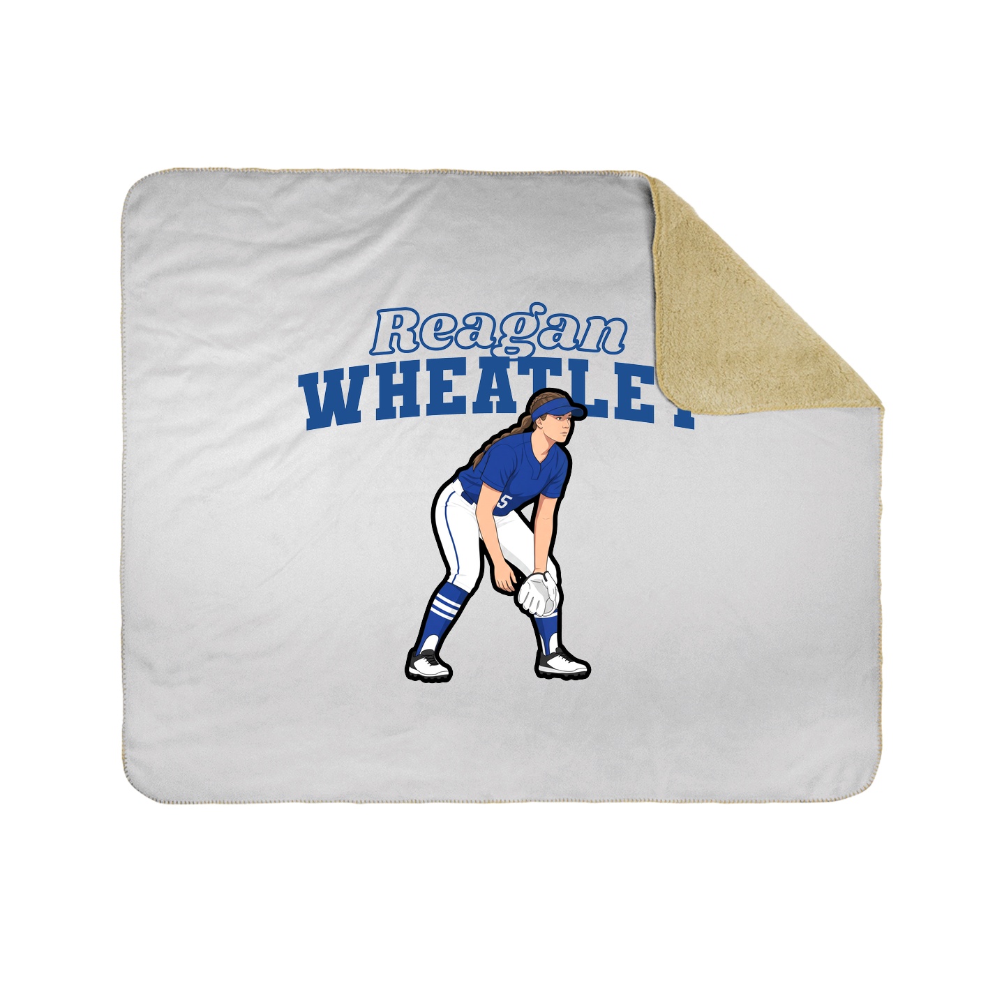 Throw Blanket — Name Arch in White