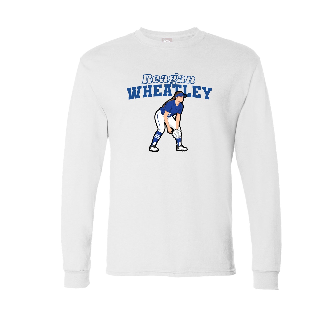 Long Sleeve Tee — Name Arch in White