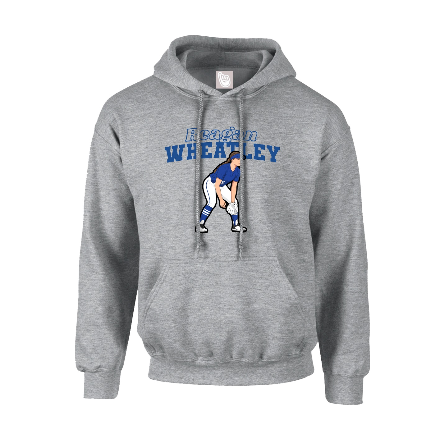 Hoodie — Name Arch in Grey