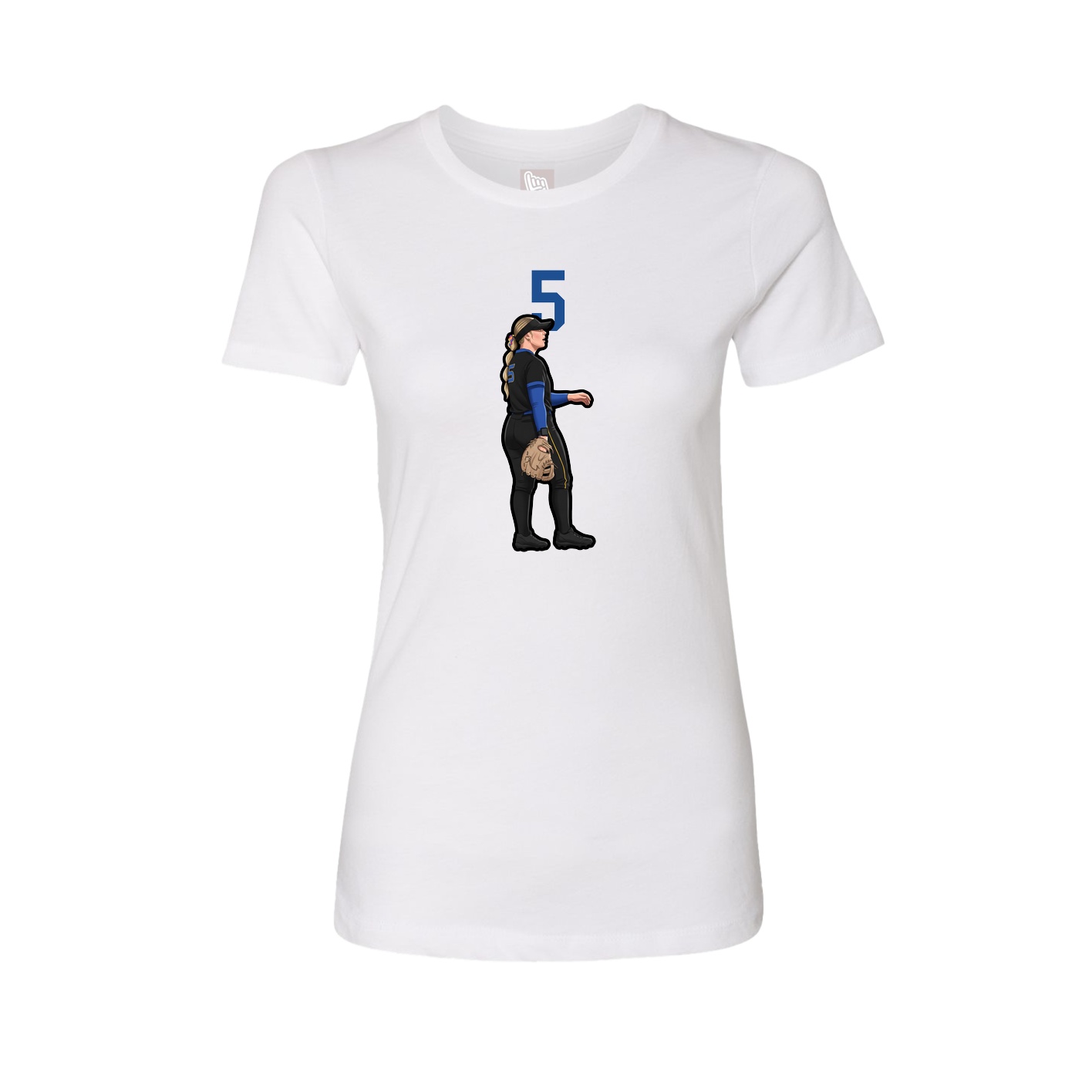 Womens Tee — Number Top in White