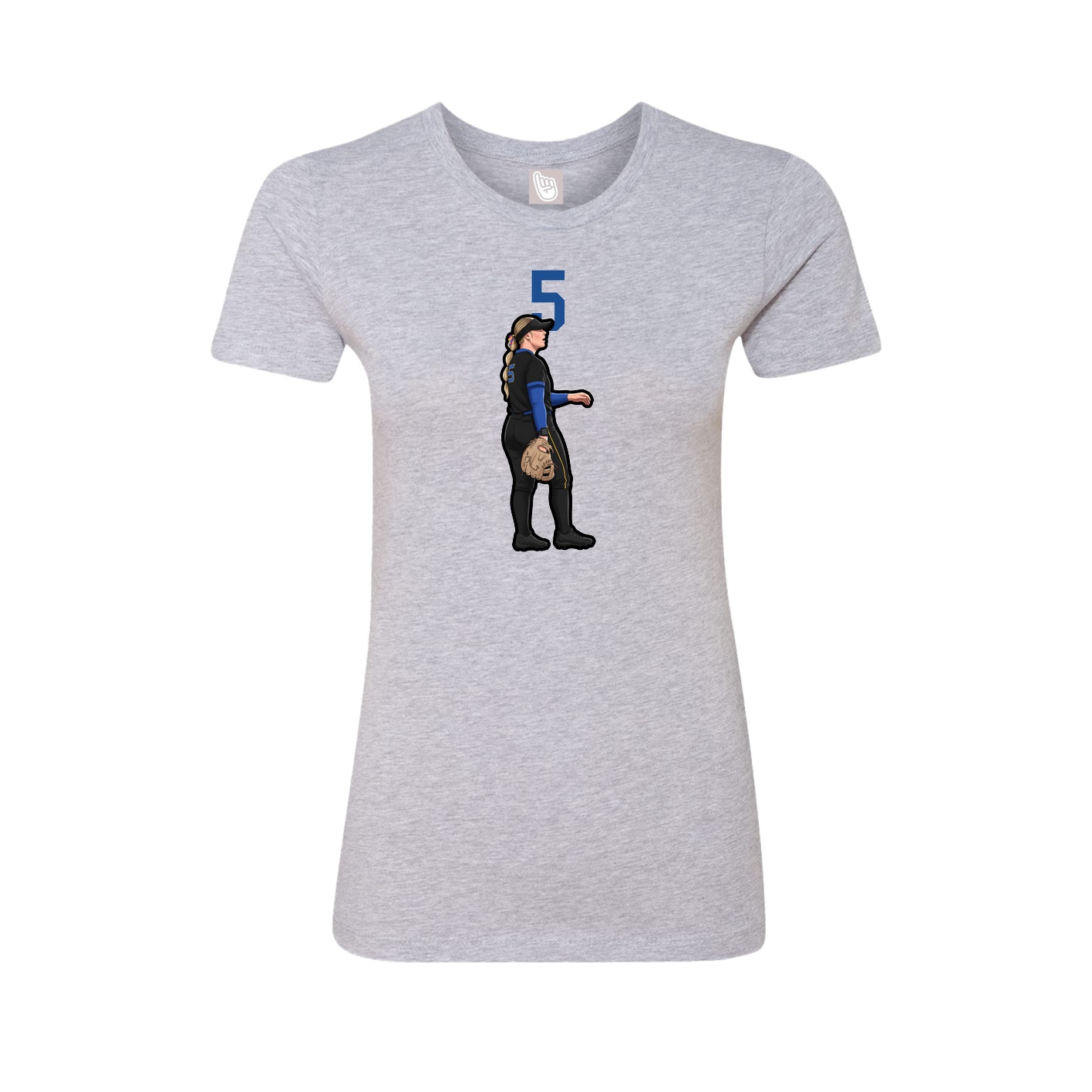Womens Tee — Number Top in Grey