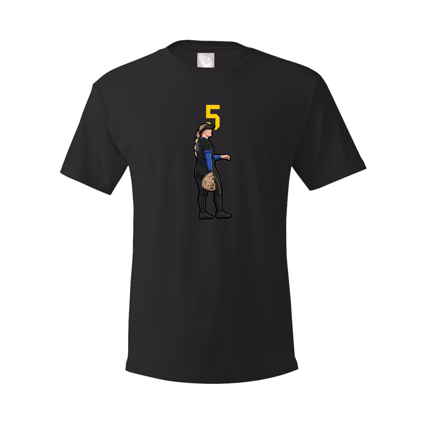 Youth Tee — Number Top in Black