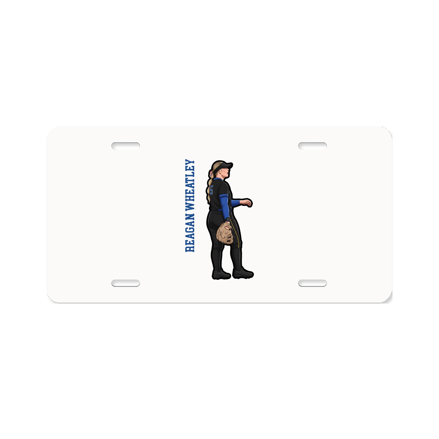 License Plate — Name Vertical in Classic