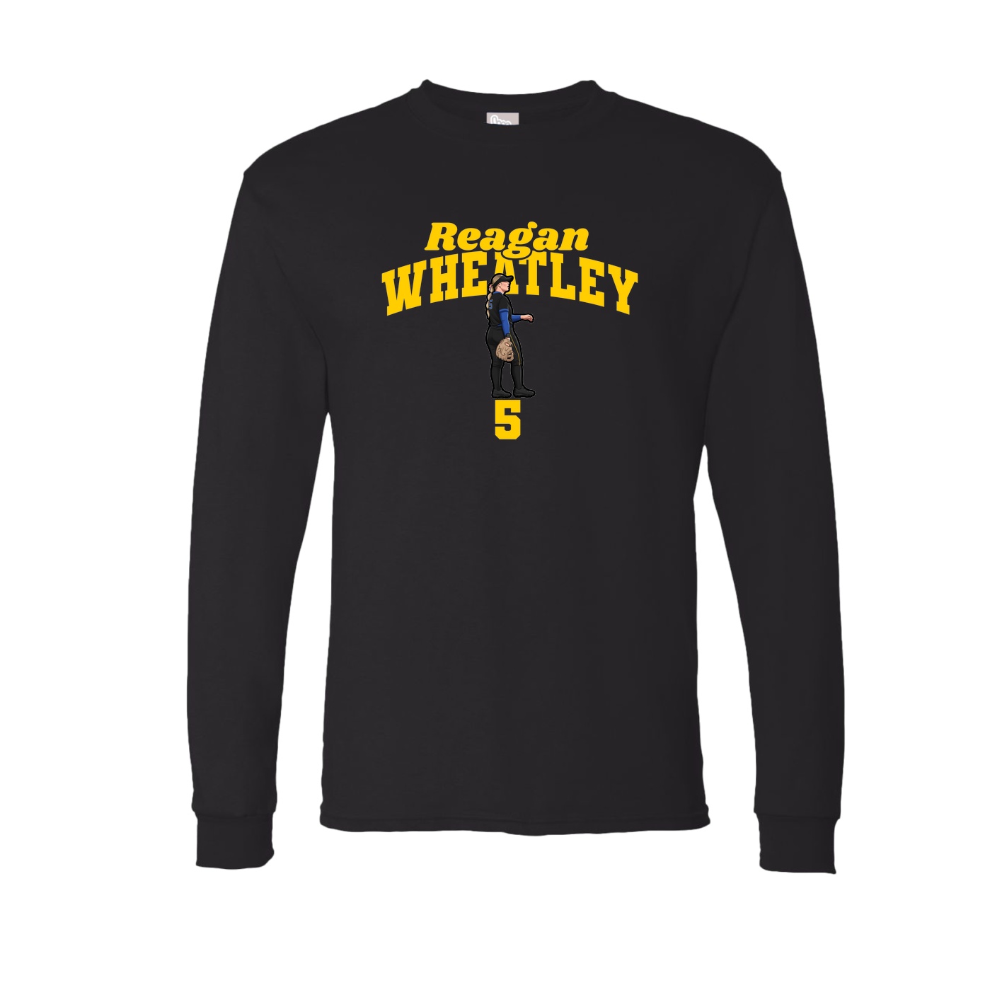 Long Sleeve Tee — Signature Arch in Black