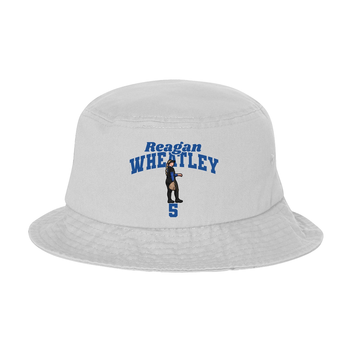 Bucket Cap — Signature Arch in White