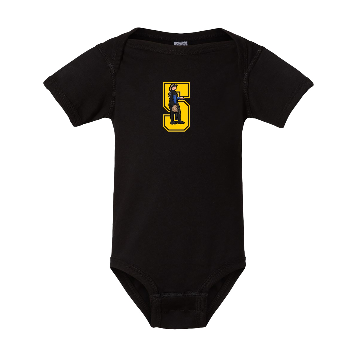 Baby Onesie — Number in Black