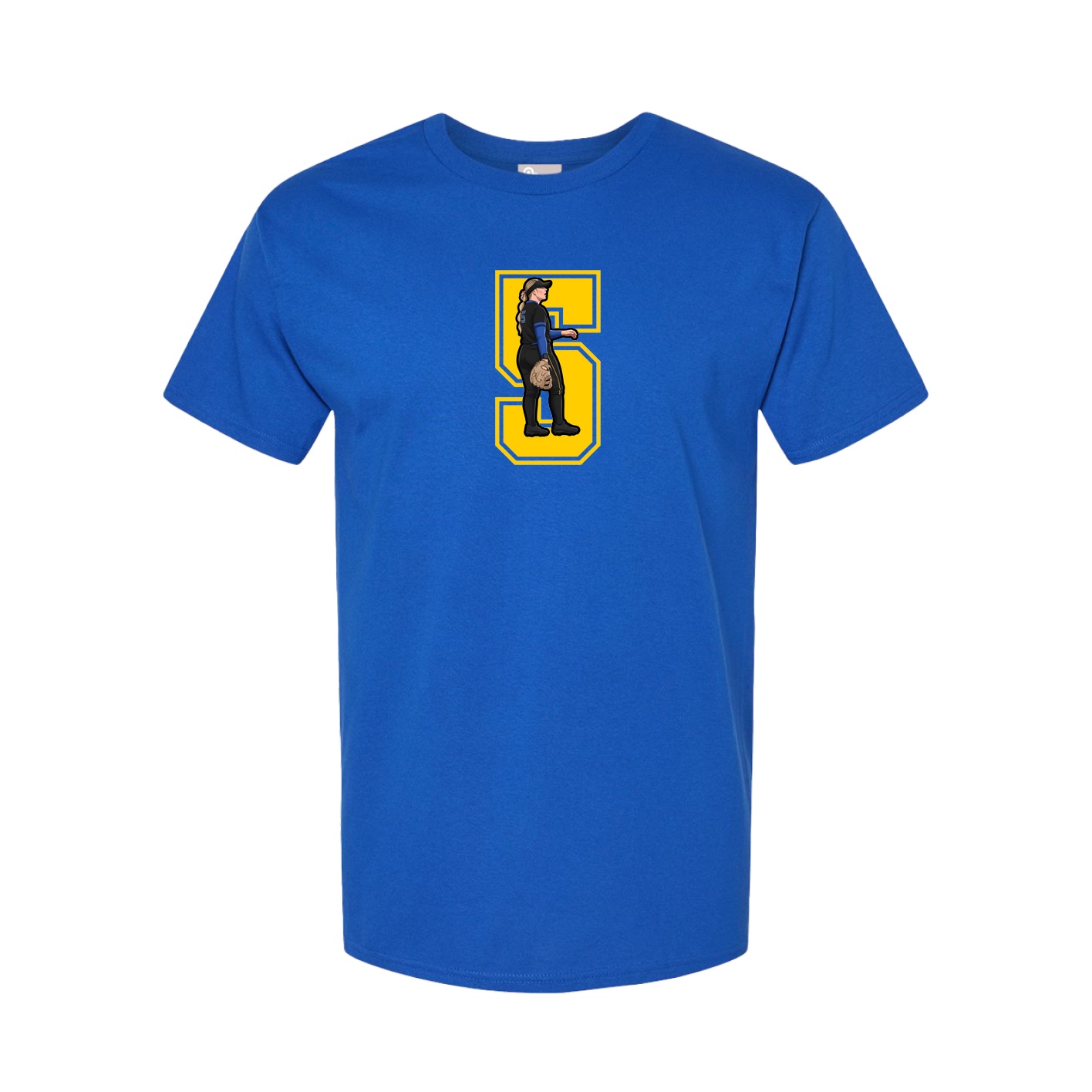 Youth Tee — Number in Royal