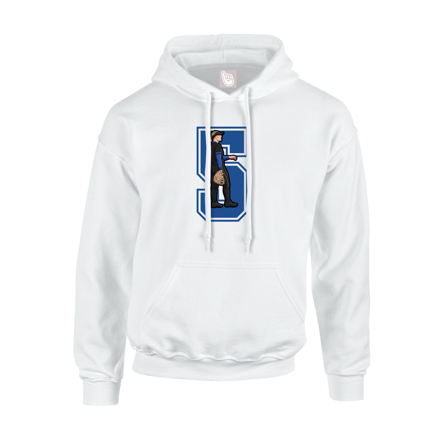 Youth Hoodie — Number in White