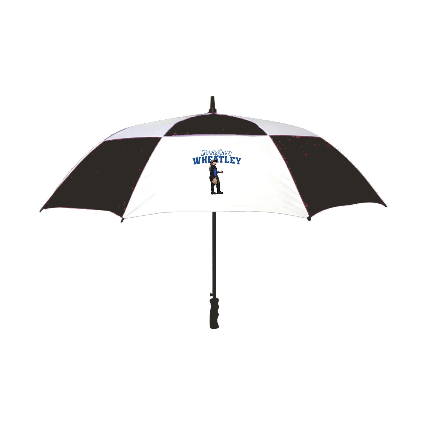 Golf Umbrella — Name Arch in Black