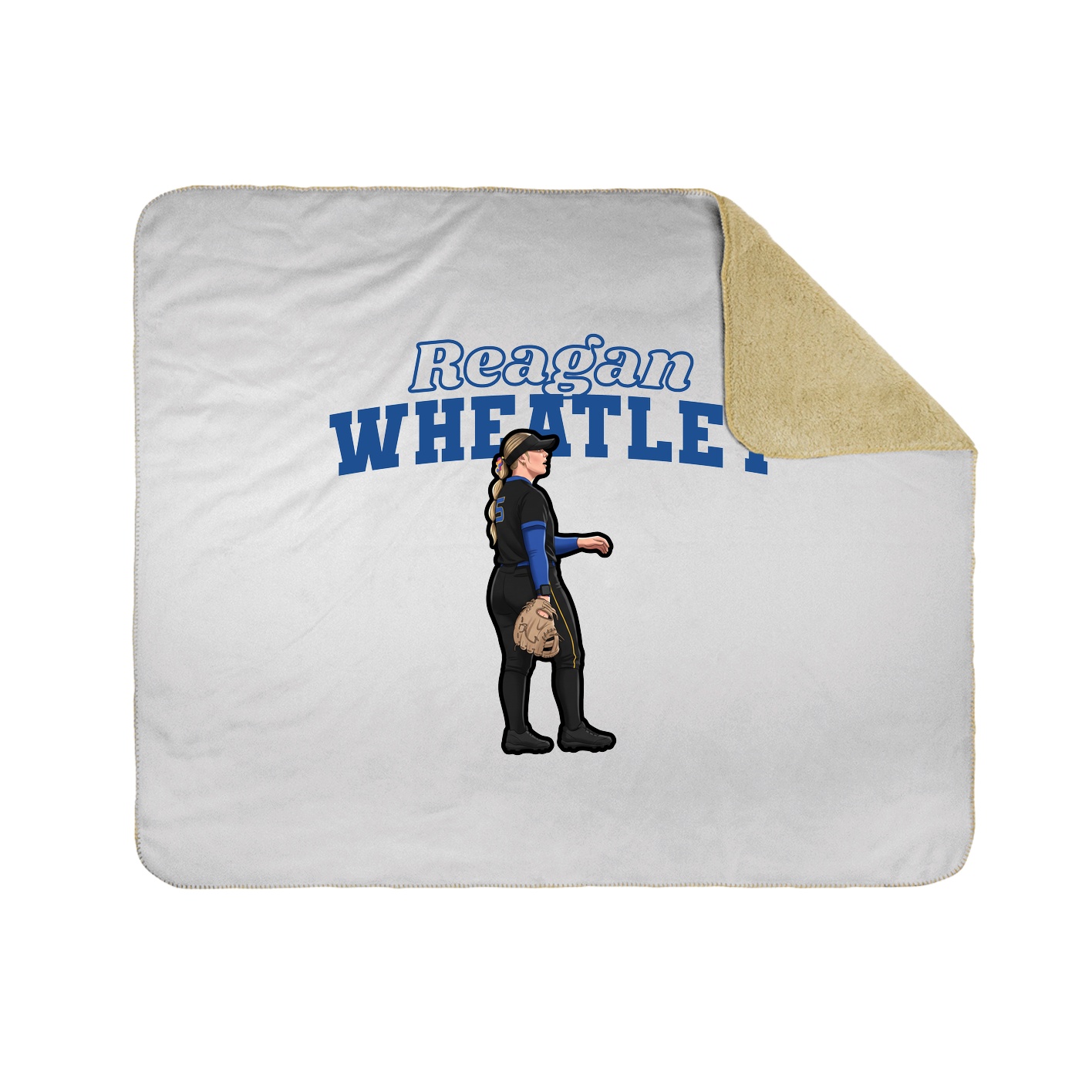 Throw Blanket — Name Arch in White