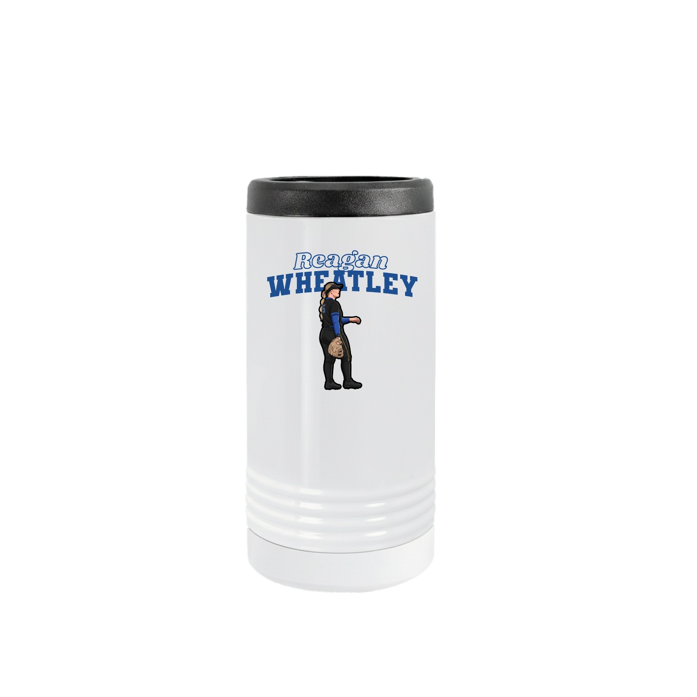 Slim Beverage Holder — Name Arch in White