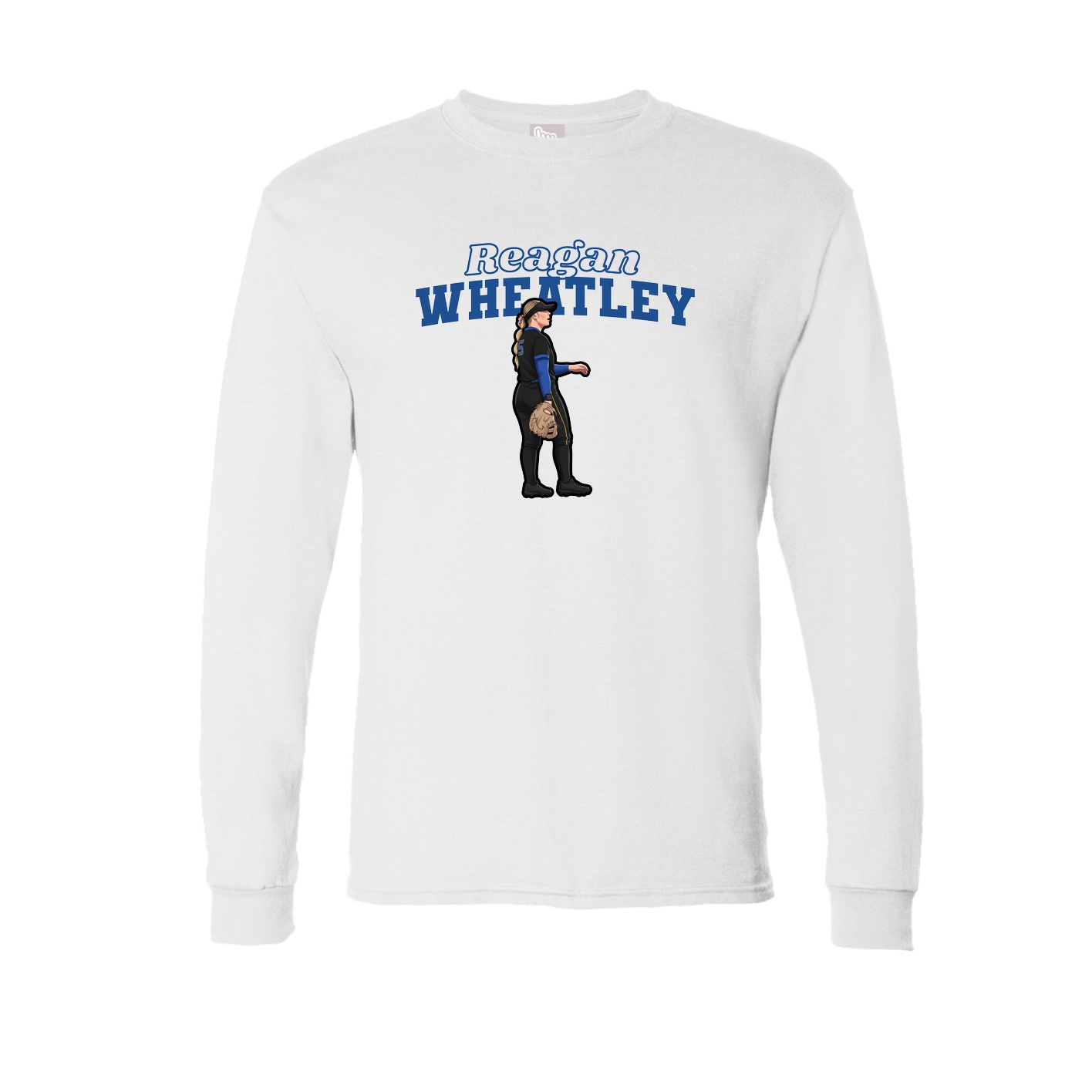 Long Sleeve Tee — Name Arch in White