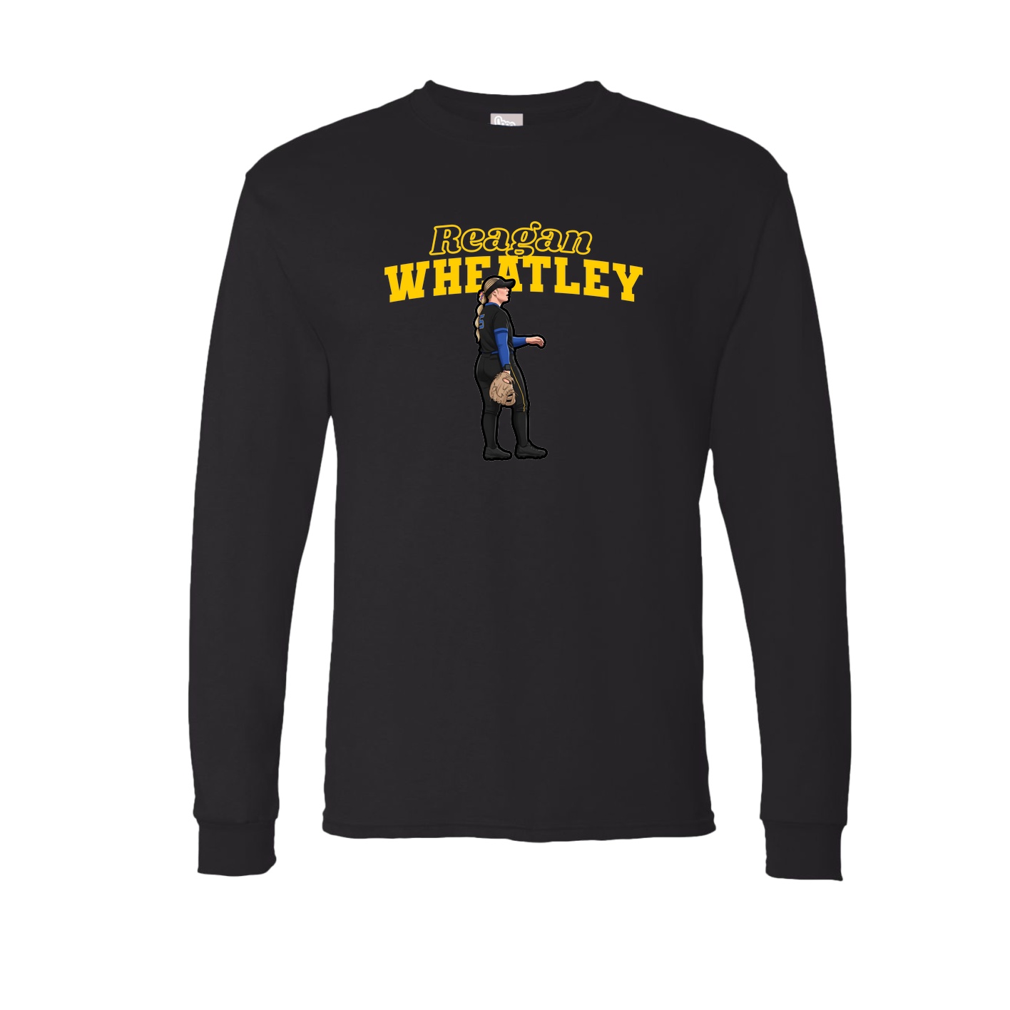 Long Sleeve Tee — Name Arch in Black
