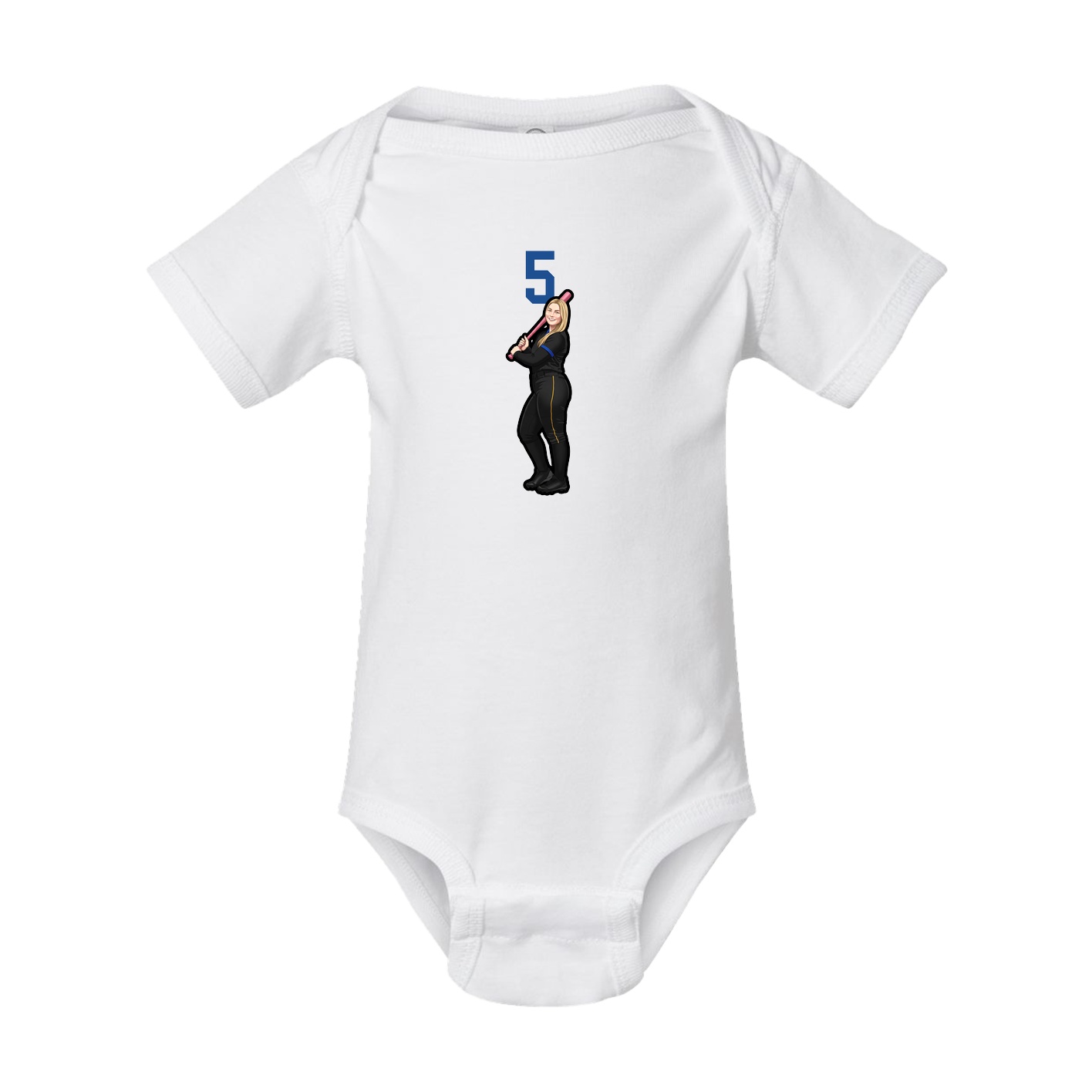 Baby Onesie — Number Top in White