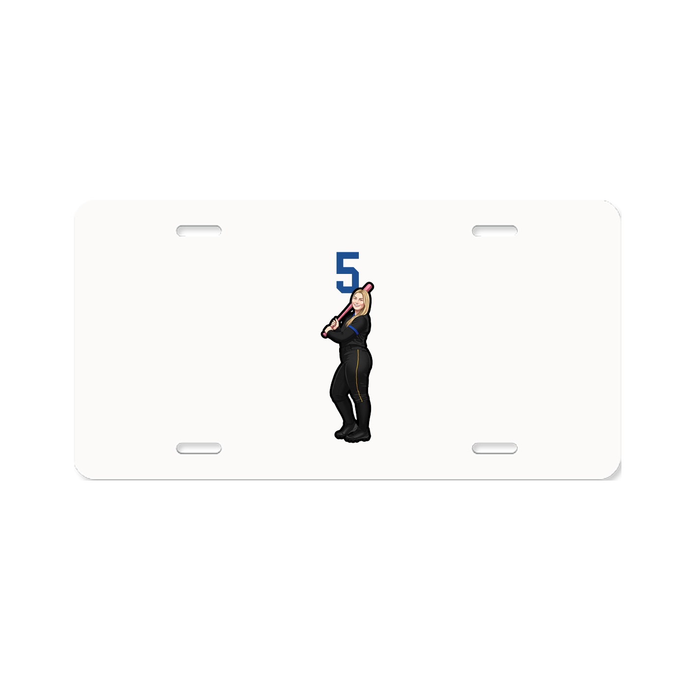 License Plate — Number Top in Classic